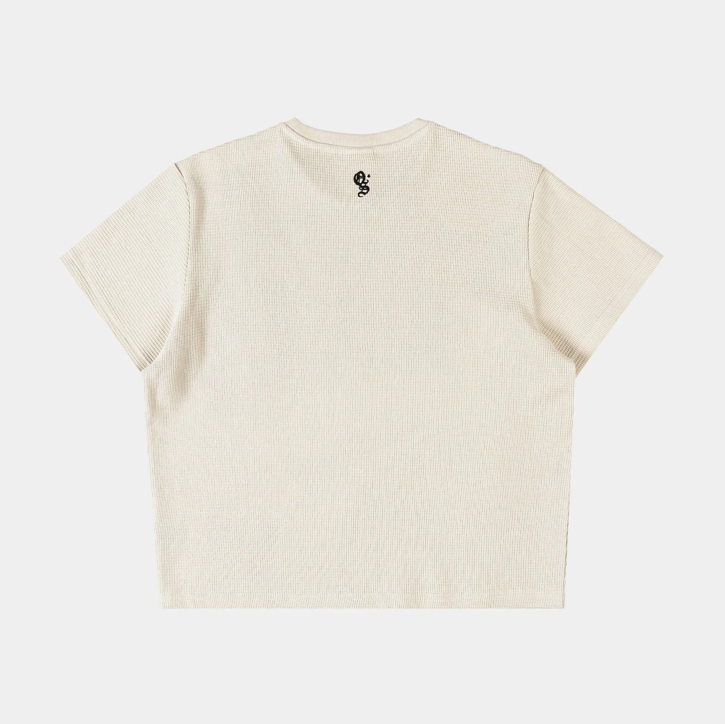 MAISON ARTICLE Heaven Made Thermal Womens Short Sleeve Shirt (Cream/Pink)
