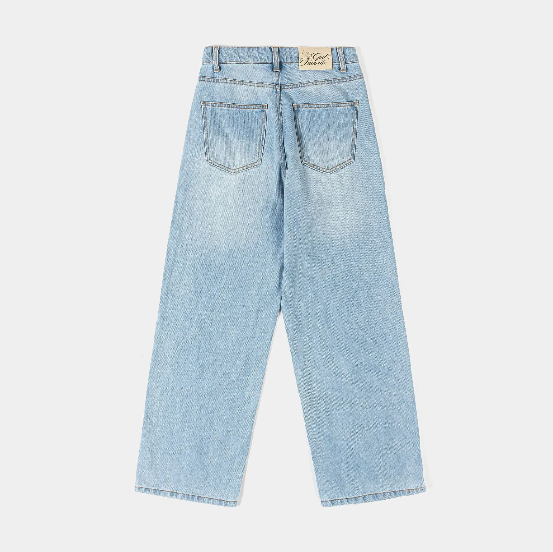 MAISON ARTICLE God's Favorite Denim Washed Womens Pants (Washed Blue)