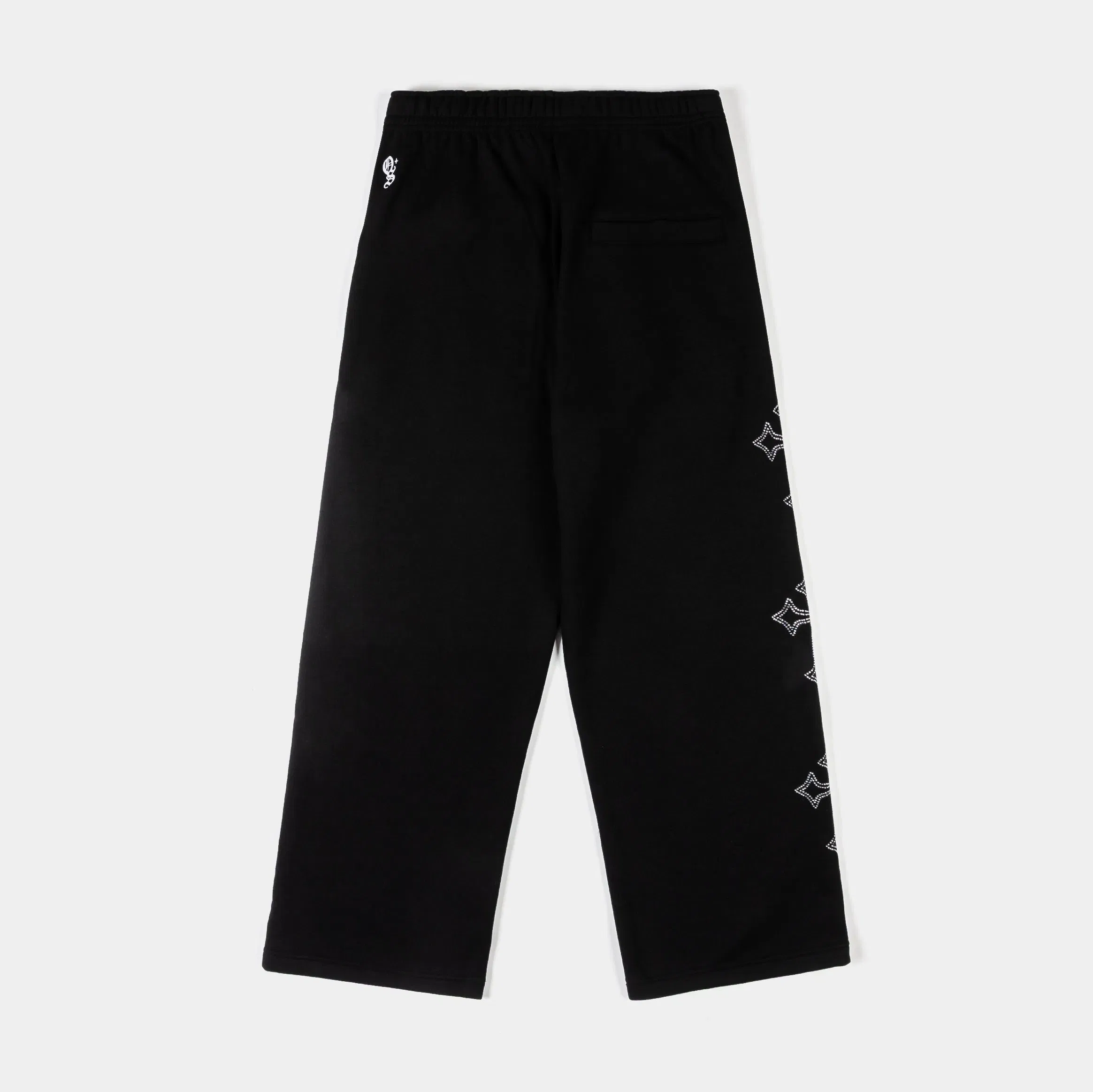 MAISON ARTICLE Rhinestone Crosses Womens Sweatpants (Black/Black)