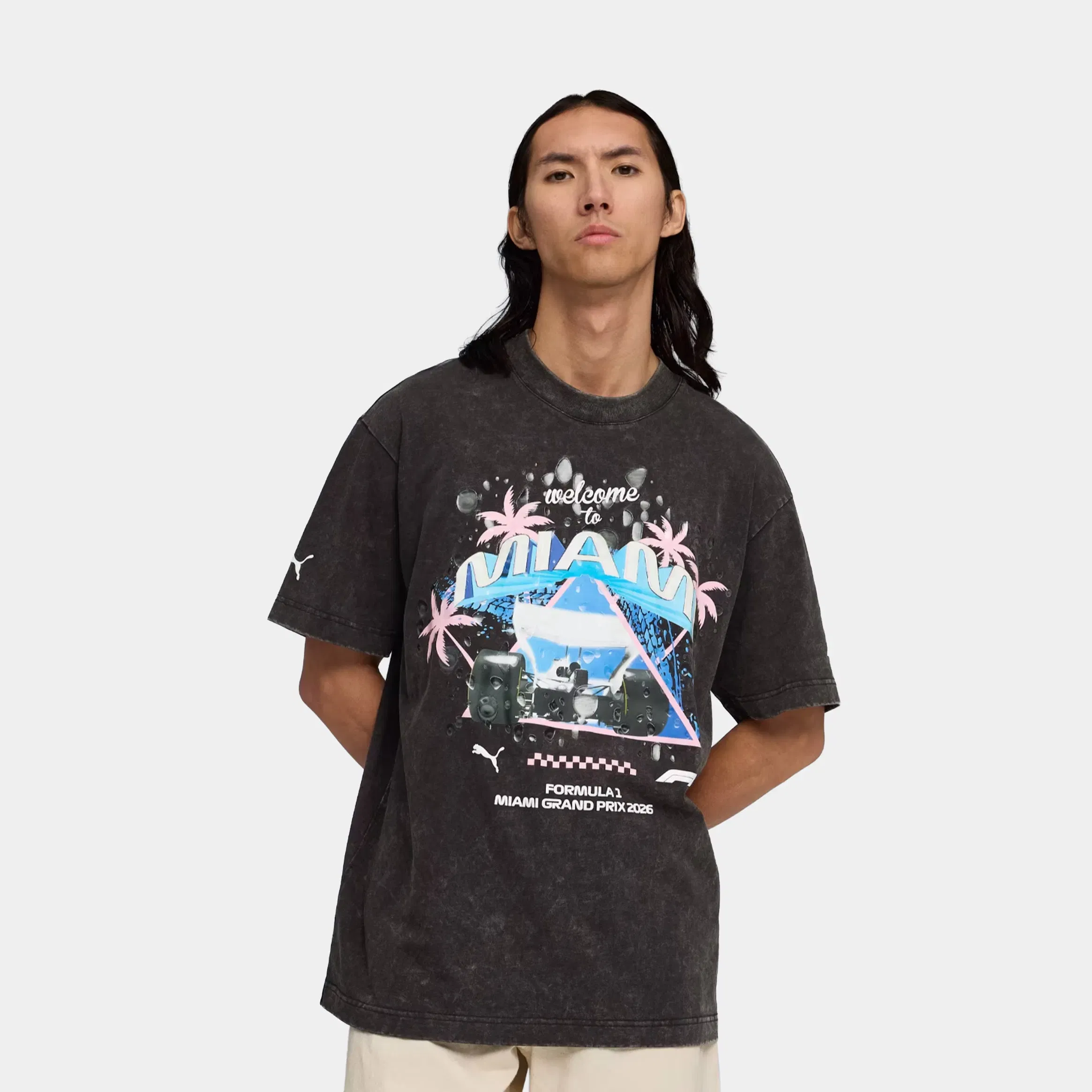 Puma F1 Miami Graphic Mens Short Sleeve Shirt (PUMA Black)
