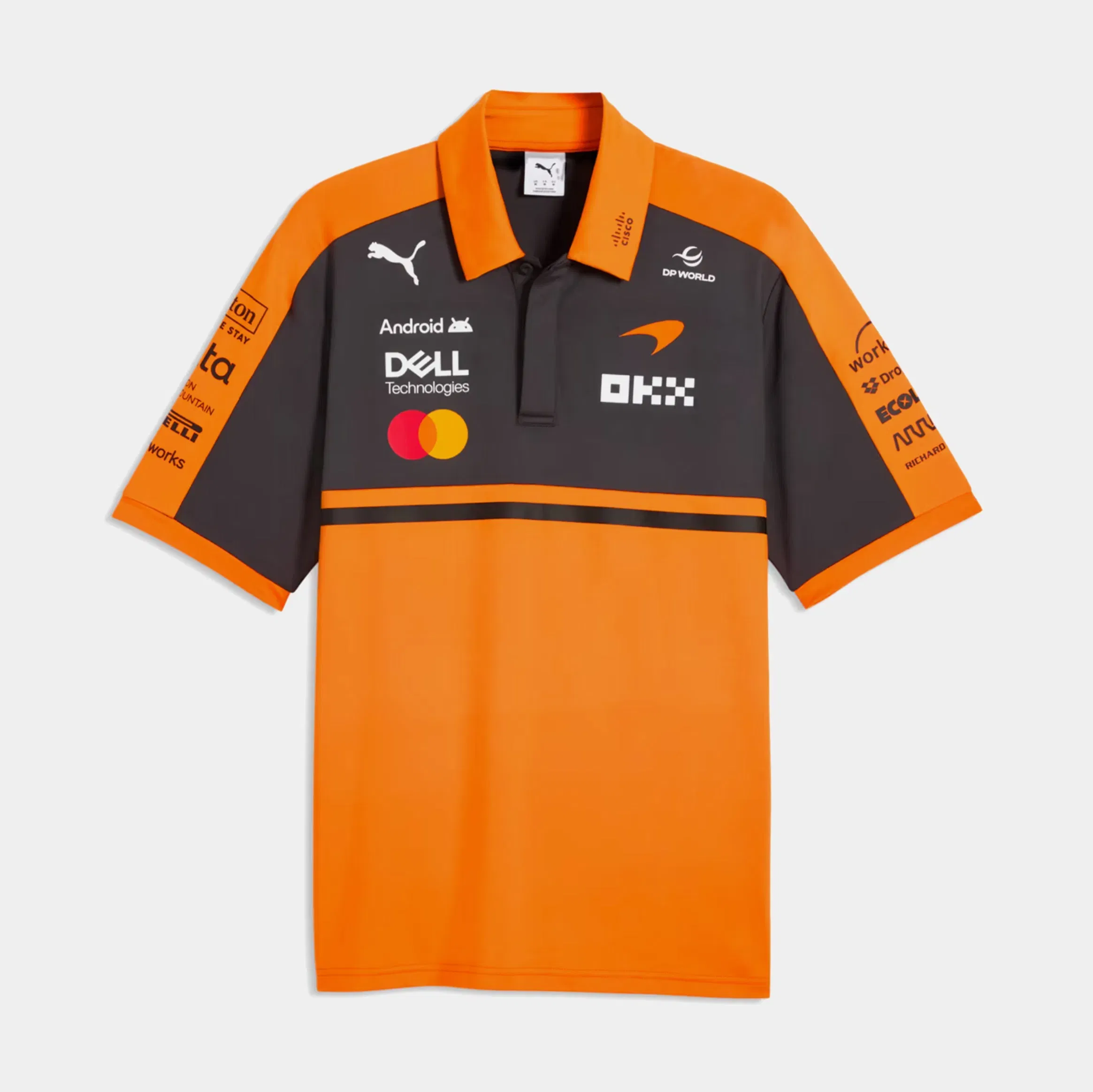 Puma McLaren Racing Replica Polo Mens Short Sleeve Shirt (Papaya)