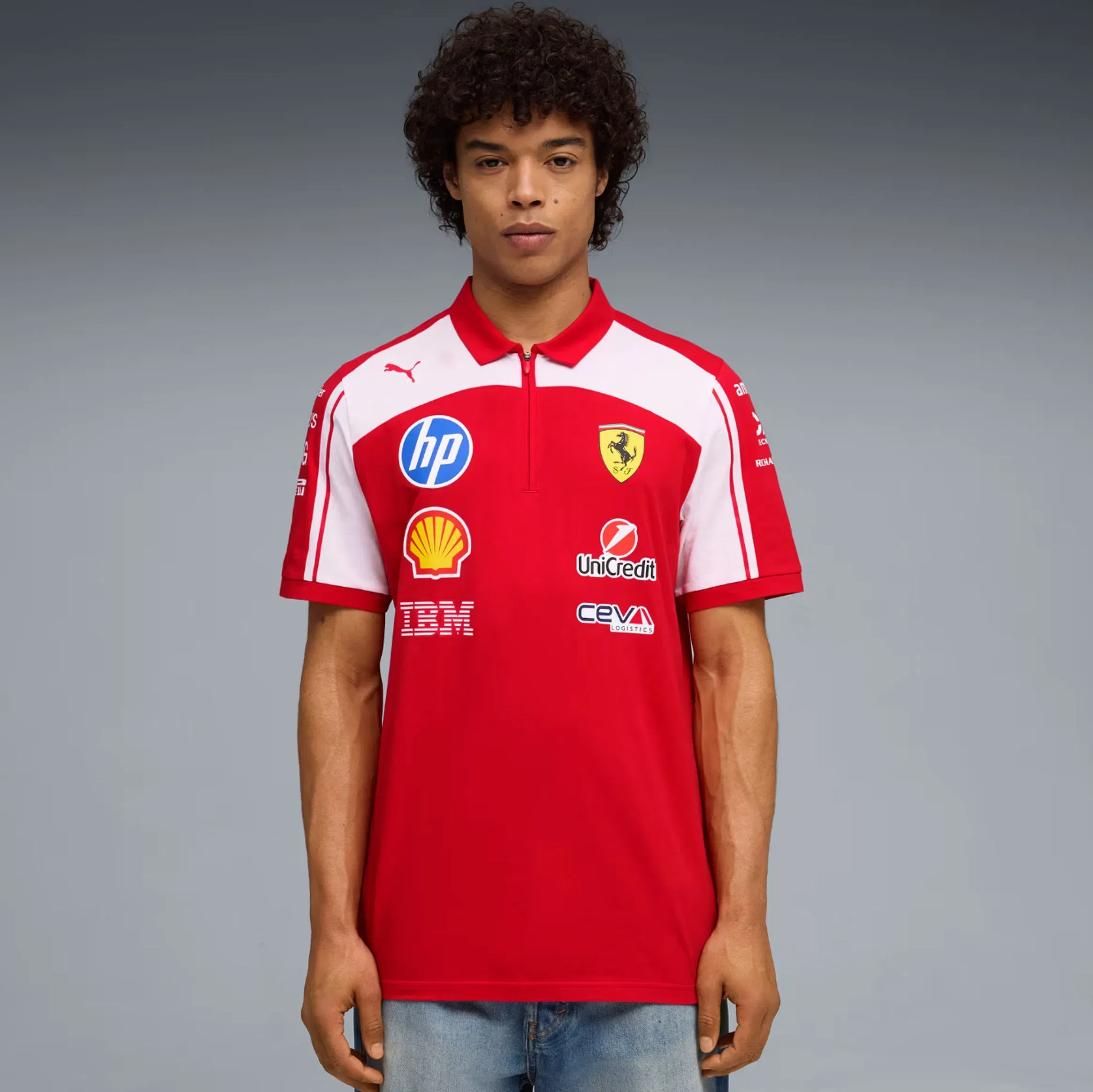 Puma Scuderia Ferrari HP Replica Mens Short Sleeve Shirt (Puma Red)