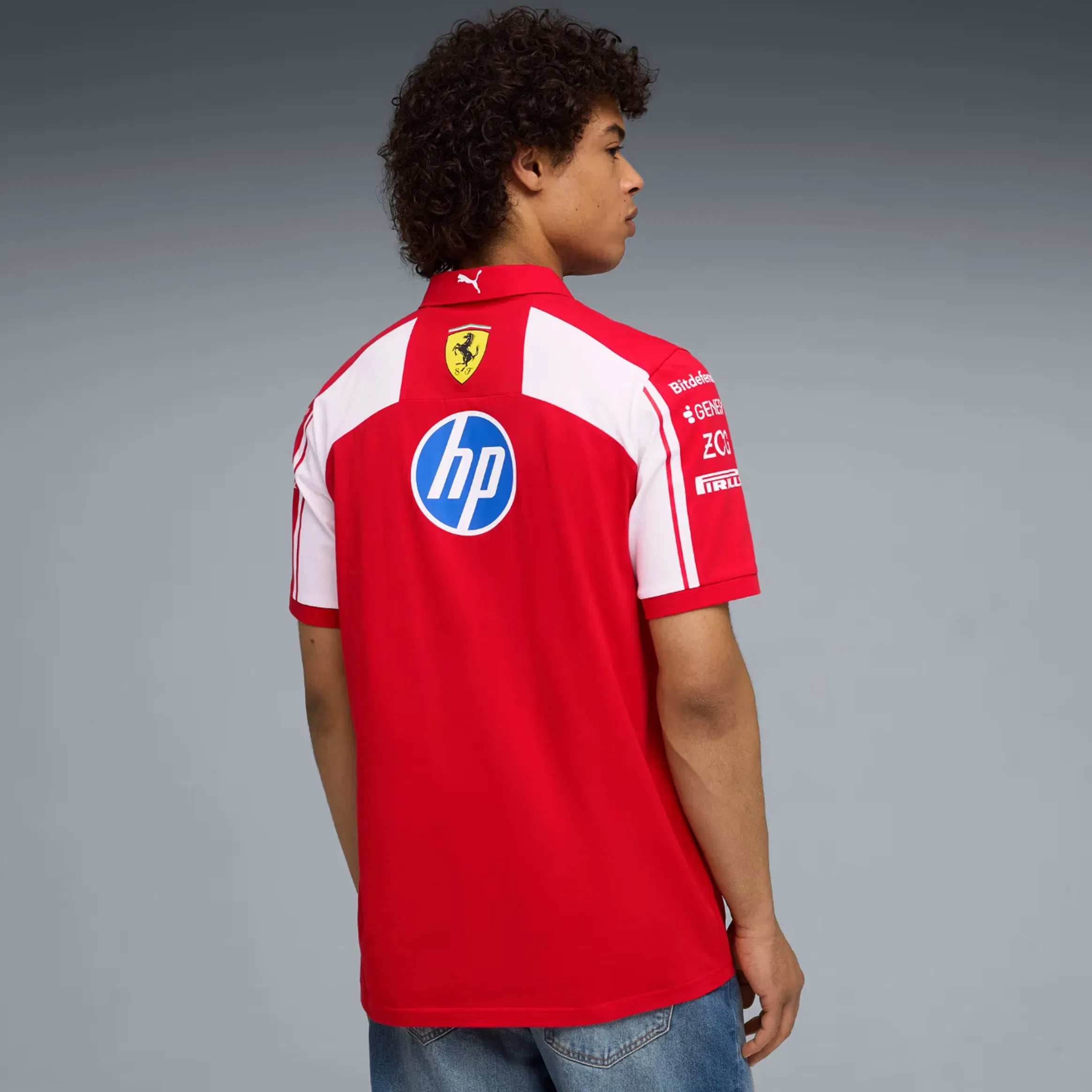 Puma Scuderia Ferrari HP Replica Mens Short Sleeve Shirt (Puma Red)