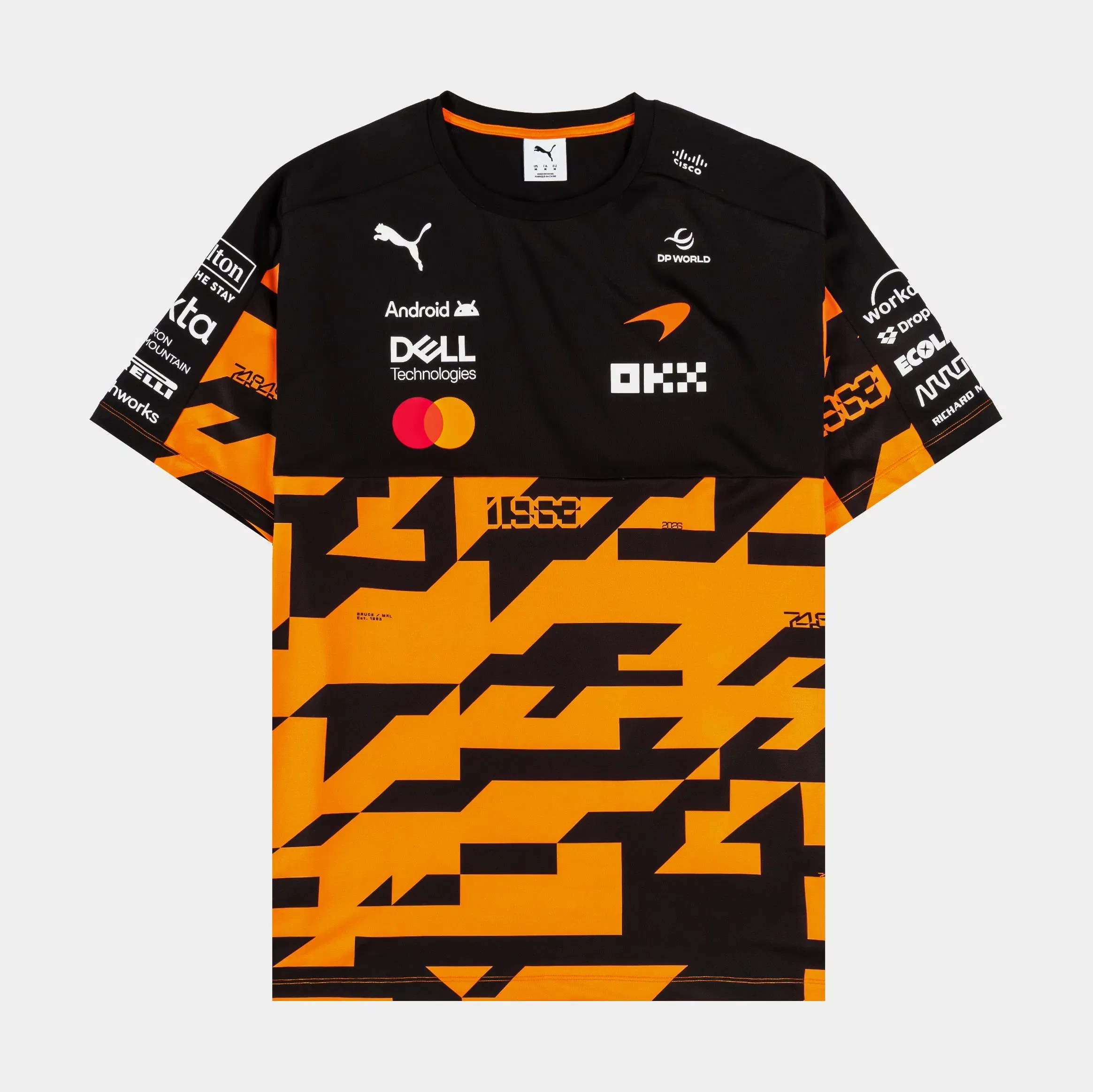 Puma McLaren Racing 1000th Grand Prix Replica Mens Short Sleeve Shirt (Papaya)