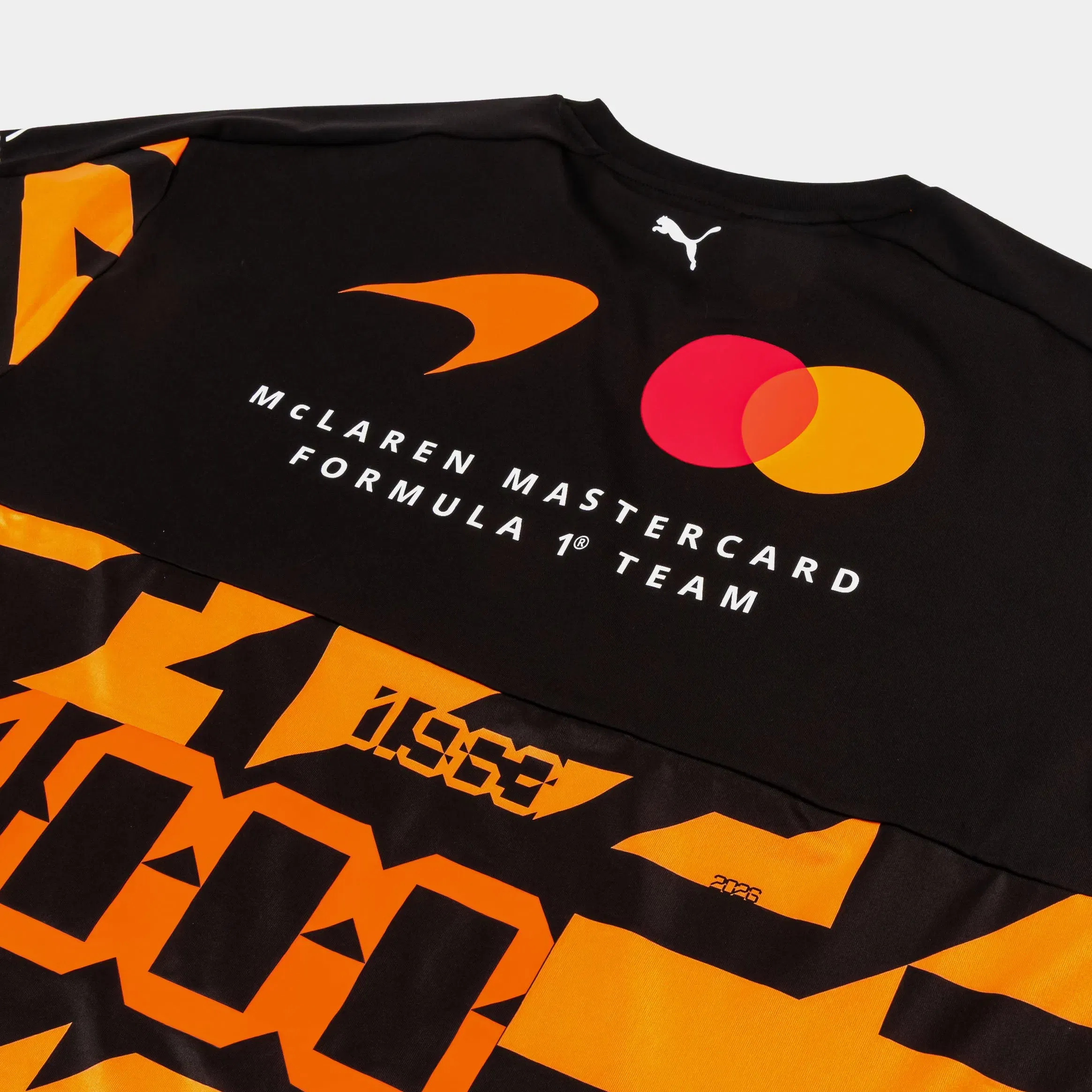 Puma McLaren Racing 1000th Grand Prix Replica Mens Short Sleeve Shirt (Papaya)