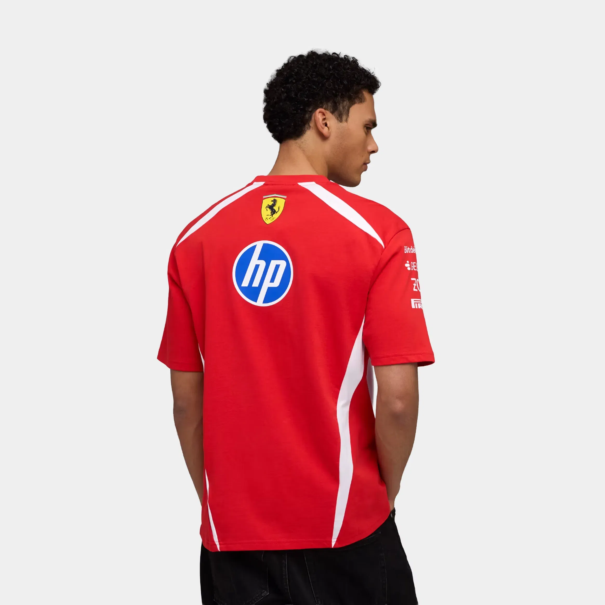 Puma Scuderia Ferrari HP Replica Drivers Mens Short Sleeve Shirt (Puma Red)