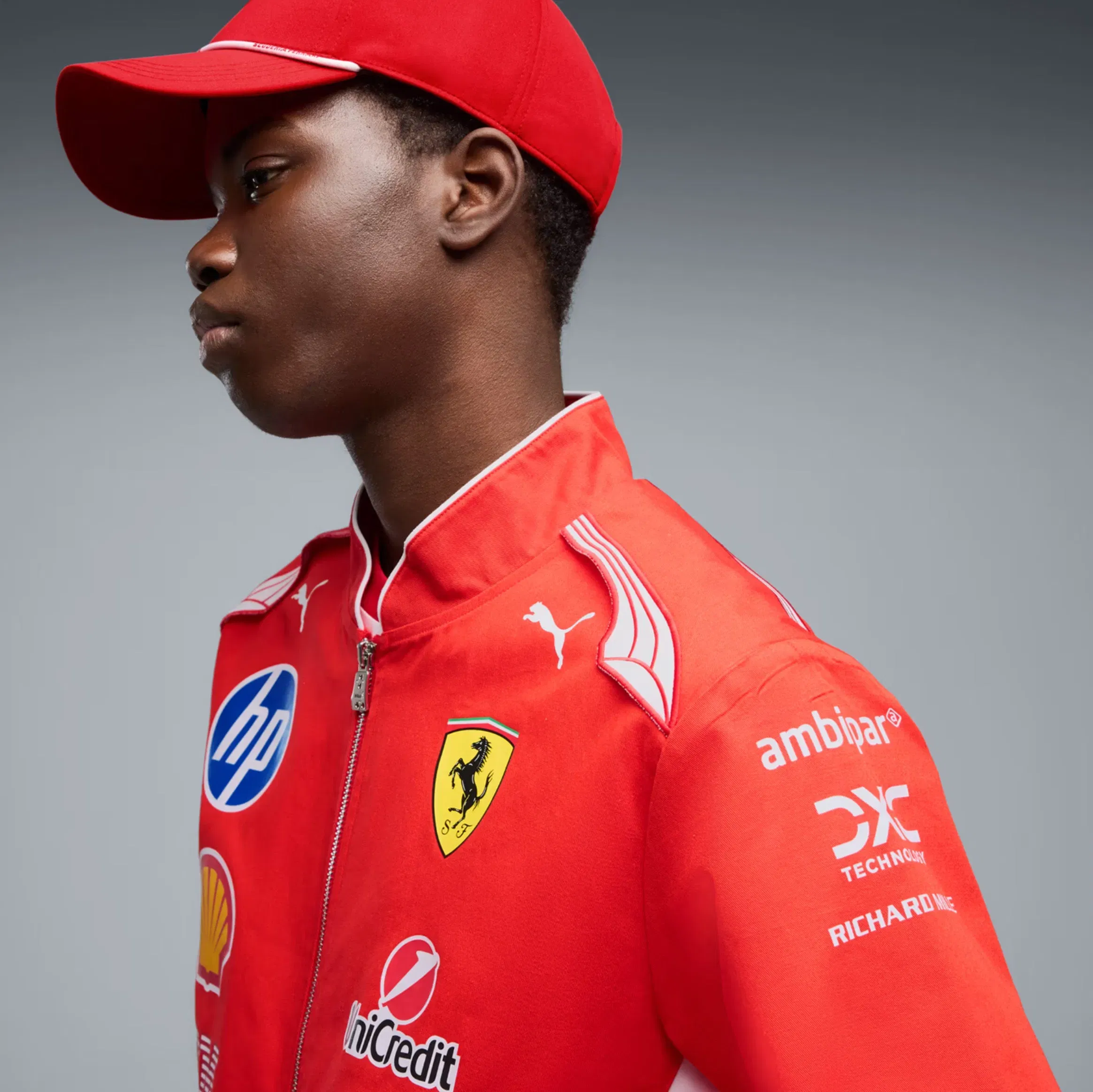 Puma Scuderia Ferrari Replica Drivers Bomber Mens Jacket (Puma Red)