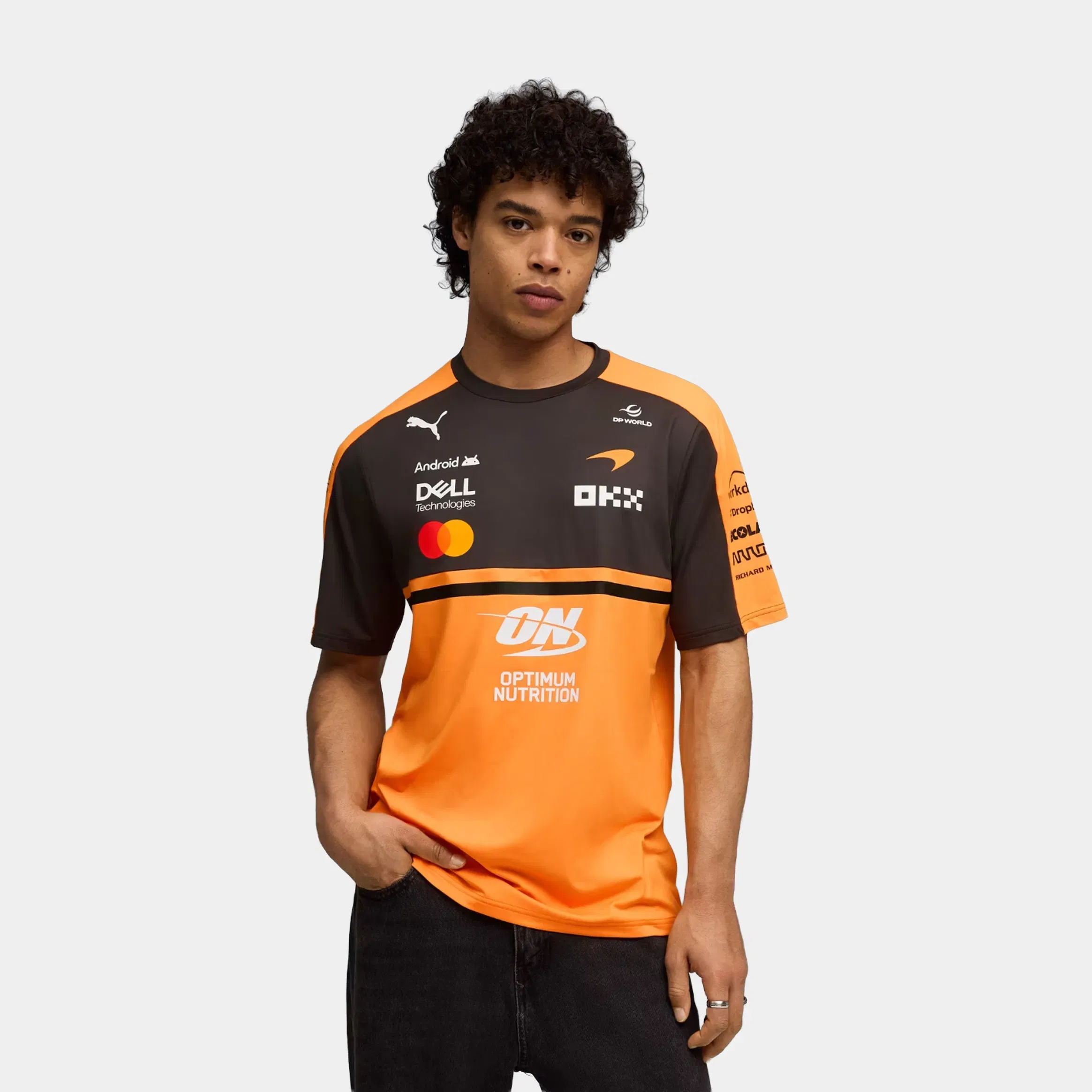 Puma McLaren Racing Replica Mens Short Sleeve Shirt (Papaya)