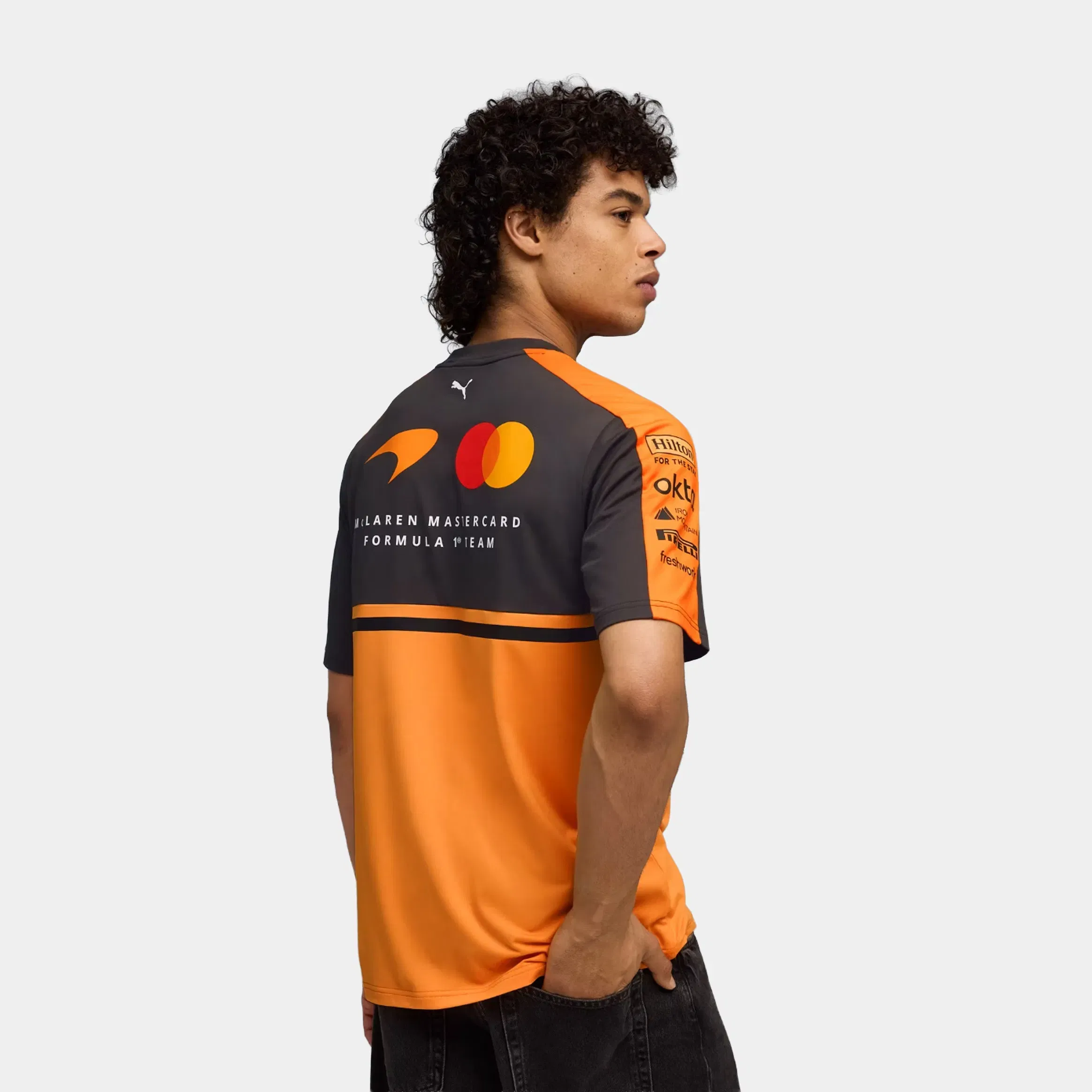 Puma McLaren Racing Replica Mens Short Sleeve Shirt (Papaya)