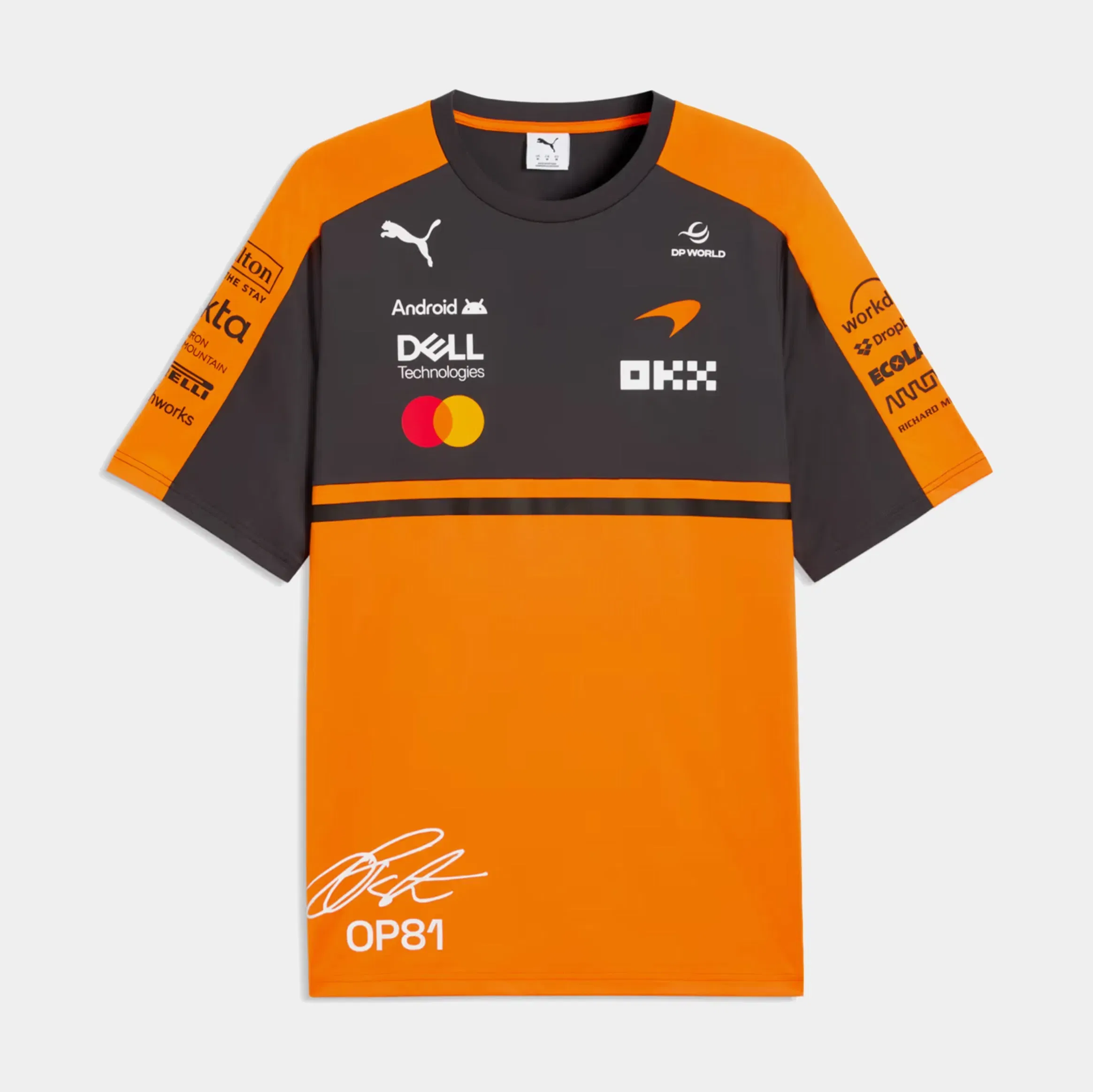 Puma McLaren Racing Replica Piastri Mens Short Sleeve Shirt (Papaya)
