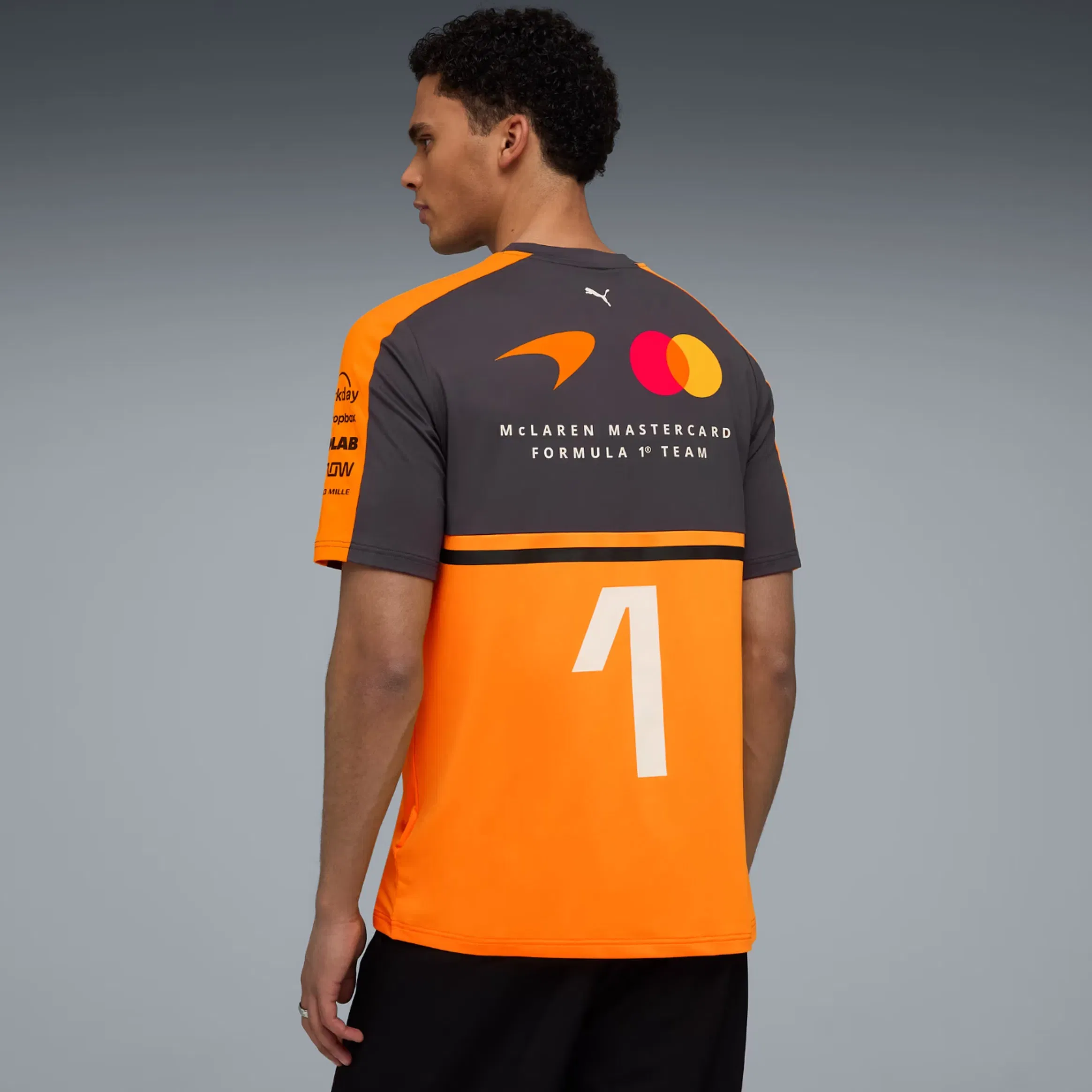 Puma McLaren Racing Replica Norris Mens Short Sleeve Shirt (Papaya)