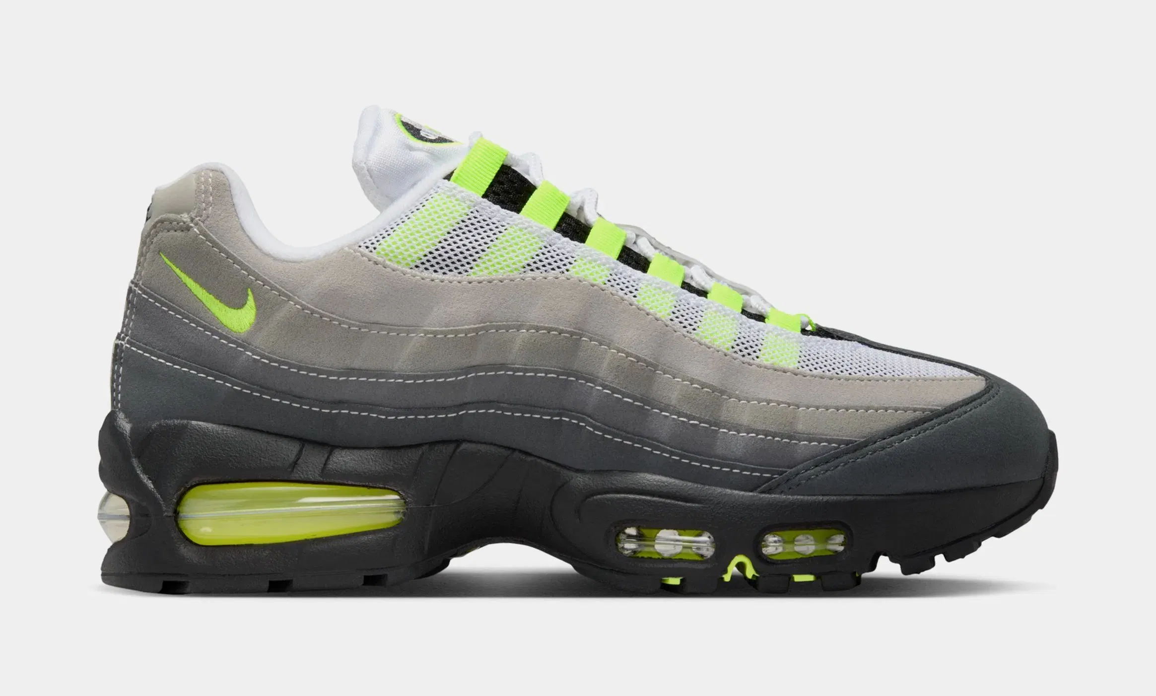 Nike Air Max 95 Big Bubble Neon Womens Running Shoes (Black/Neon Yelow/Anthracite/Light Graphite)