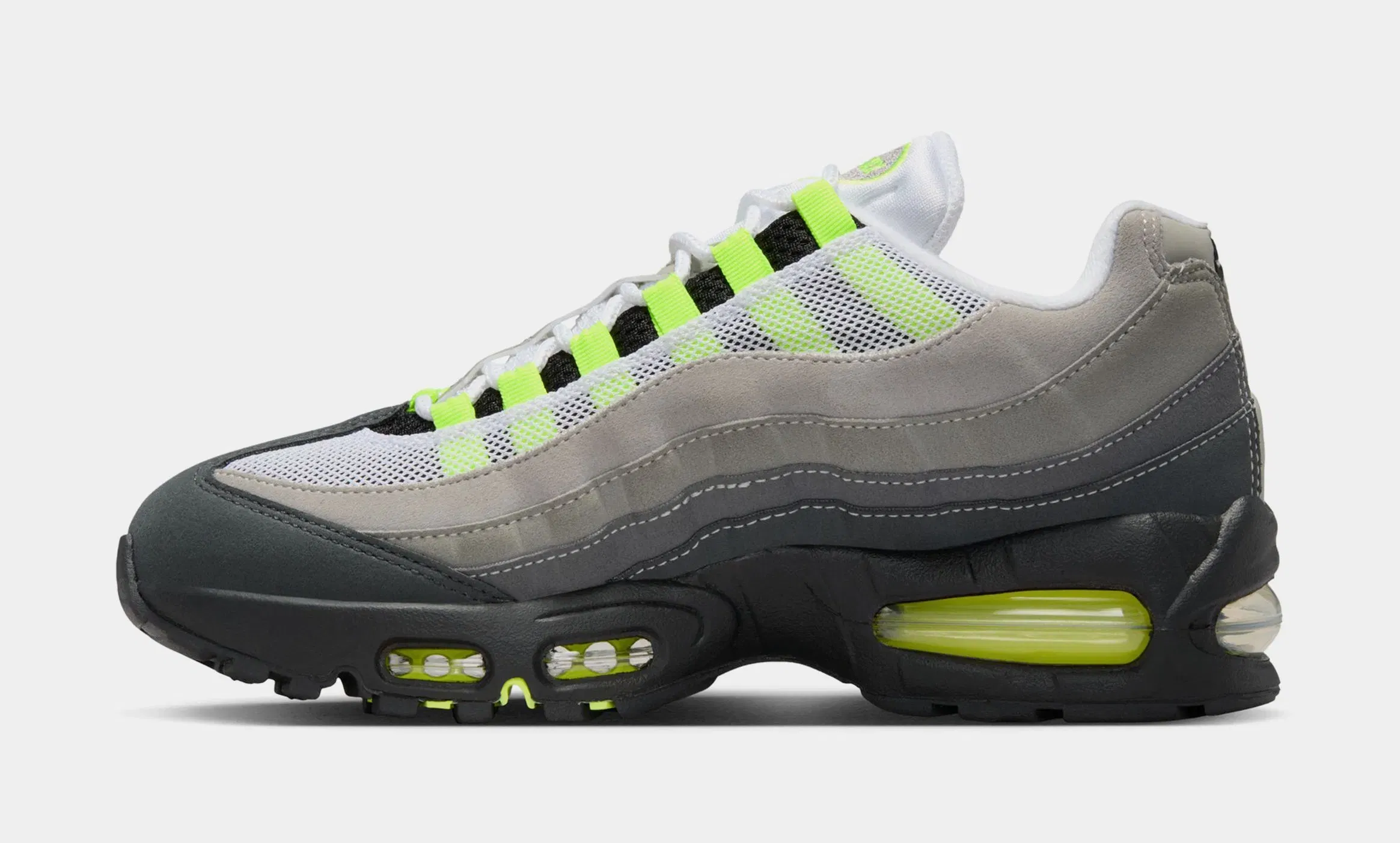 Nike Air Max 95 Big Bubble Neon Womens Running Shoes (Black/Neon Yelow/Anthracite/Light Graphite)