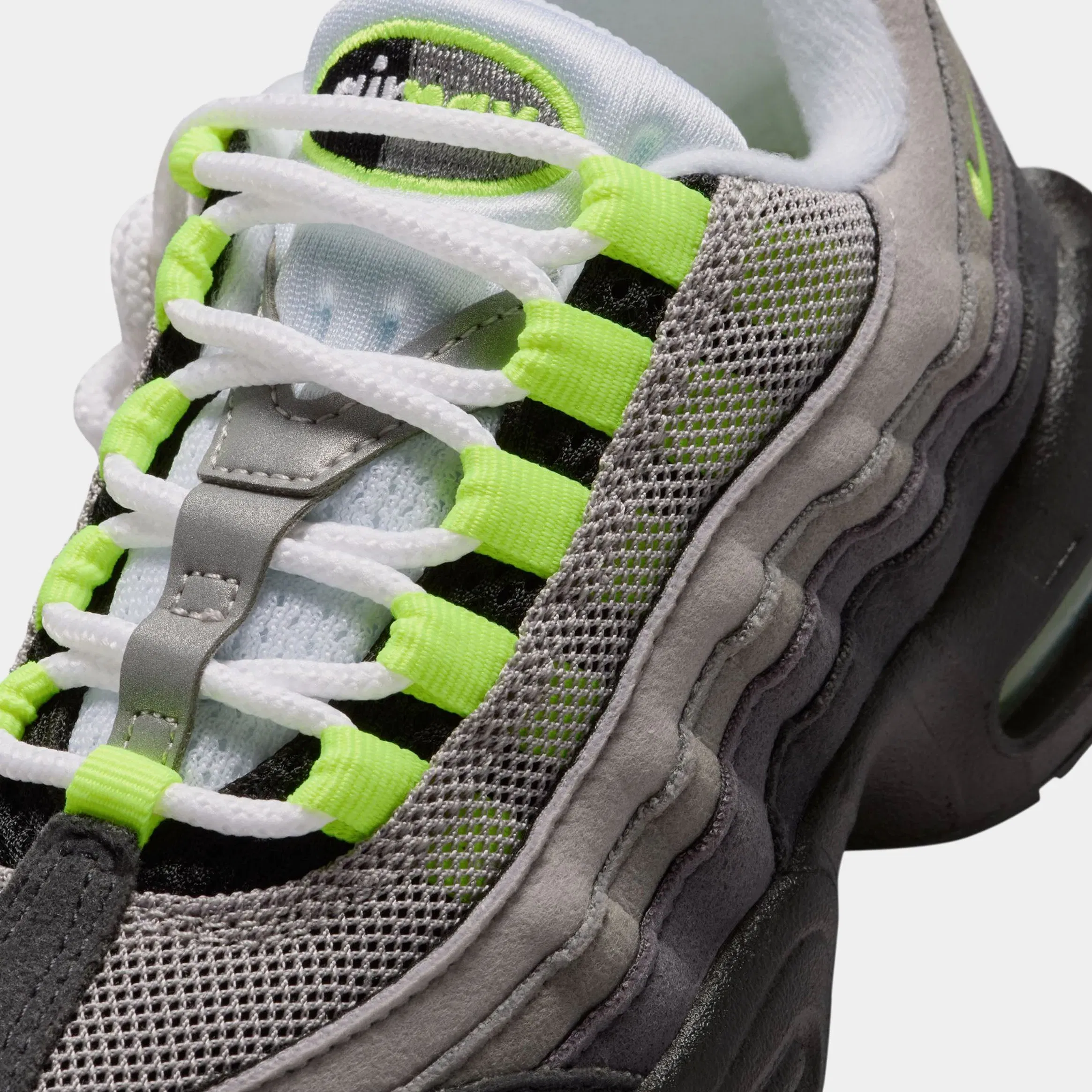 Nike Air Max 95 Big Bubble Neon Preschool Running Shoes (Black/Neon Yellow/Anthracite/Light Graphite)
