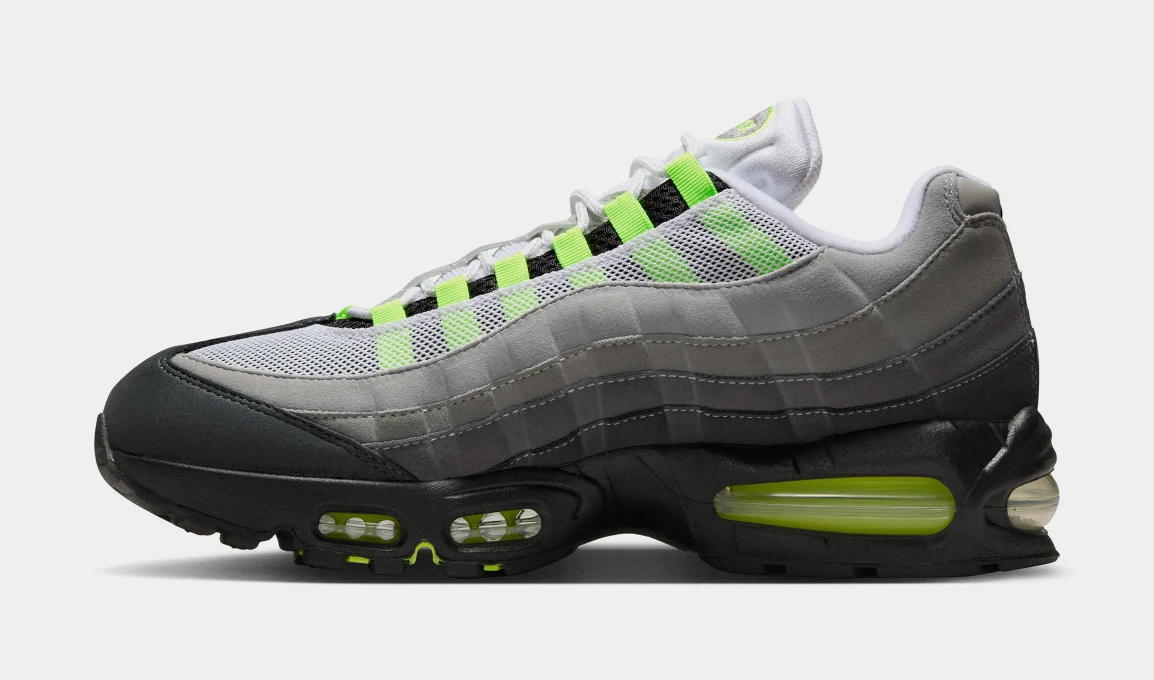 Nike Air Max 95 Big Bubble Neon Mens Running Shoes (Black/Neon Yellow/Cool Grey)