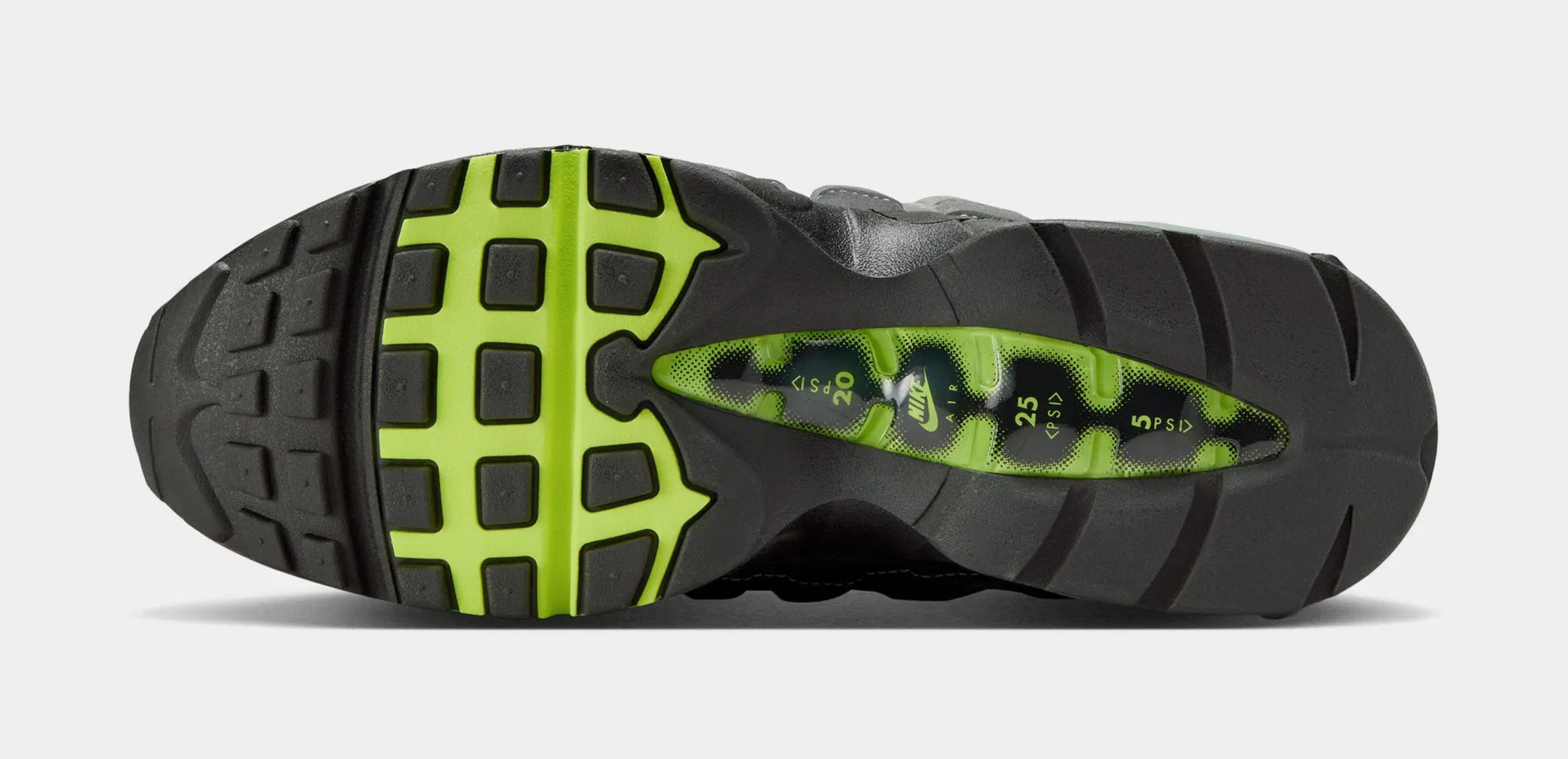 Nike Air Max 95 Big Bubble Neon Mens Running Shoes (Black/Neon Yellow/Cool Grey)