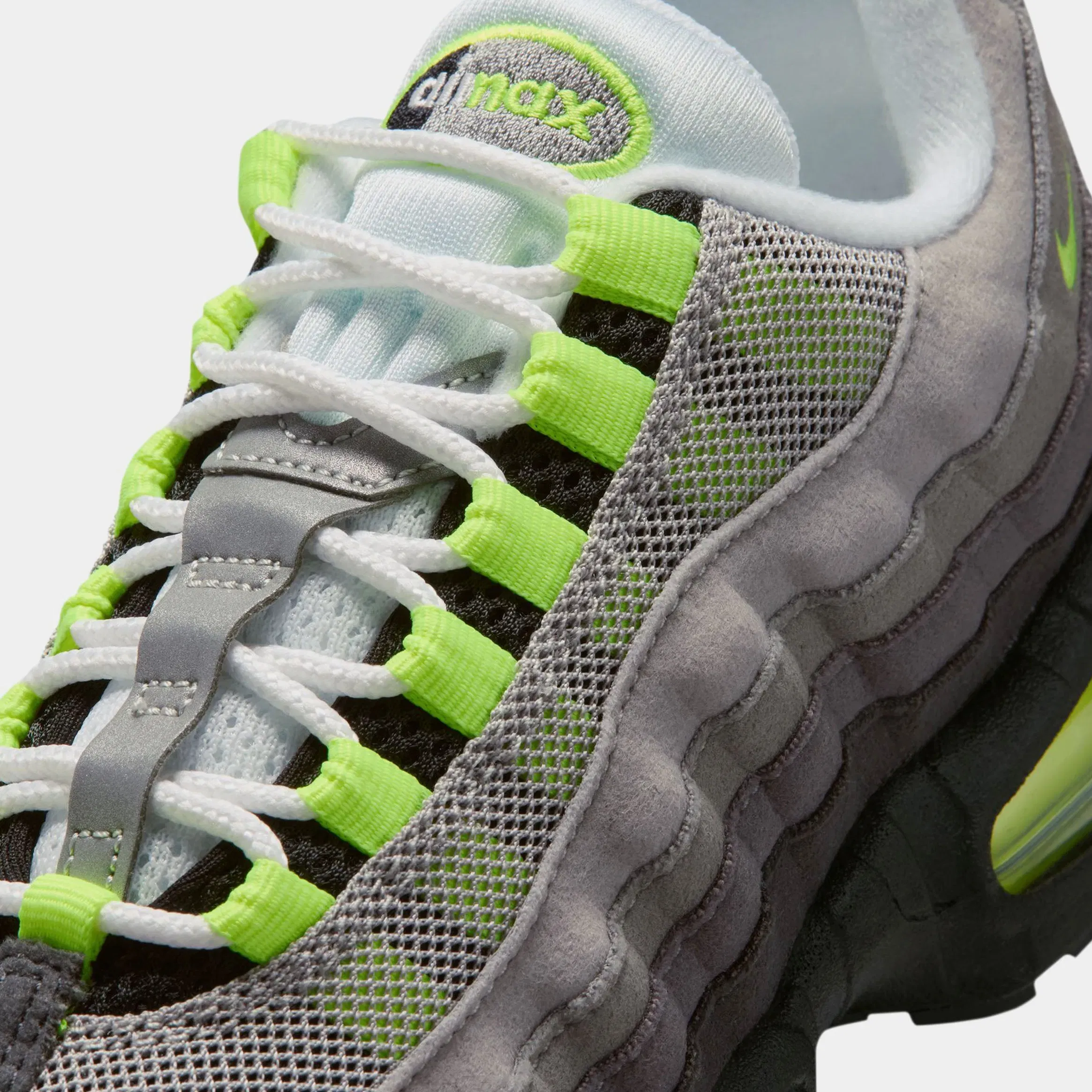 Nike Air Max 95 Big Bubble Neon Grade School Running Shoes (Black/Neon Yellow/Anthracite/Light Graphite)