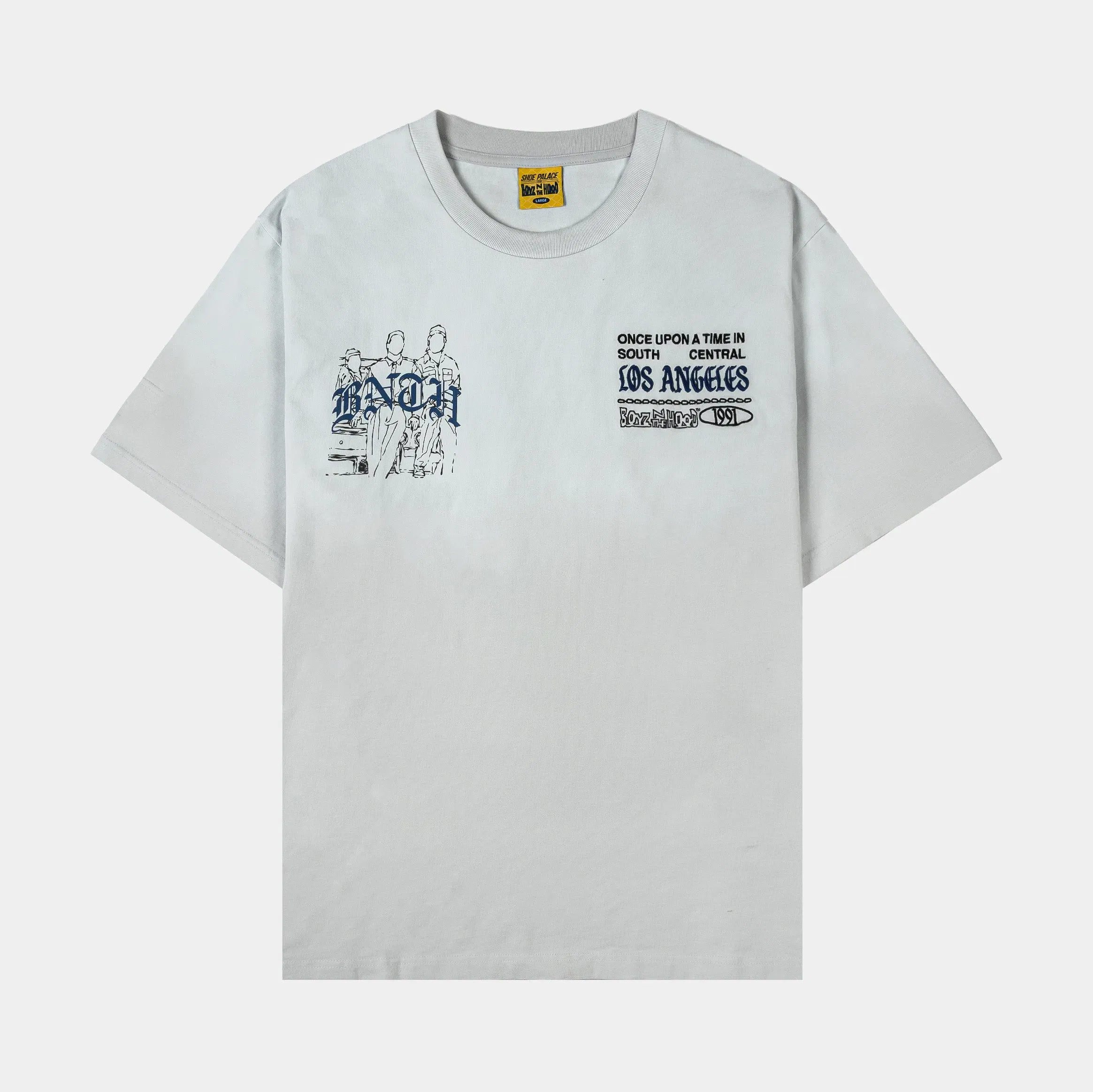 BOYZNTHEHOOD X SP SP x Boyz In The Hood Mens Short Sleeve Shirt (Grey/Blue)
