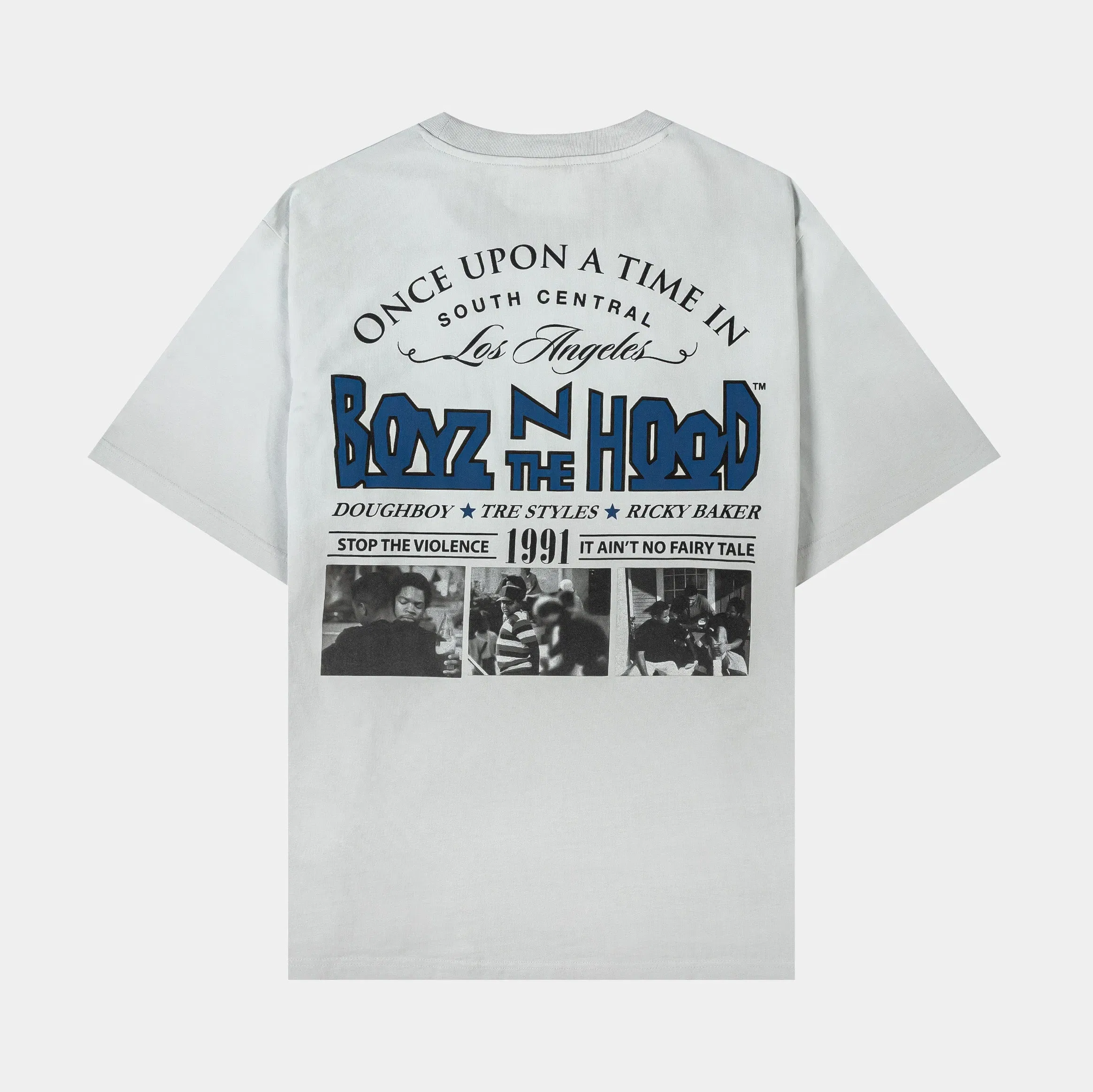 BOYZNTHEHOOD X SP SP x Boyz In The Hood Mens Short Sleeve Shirt (Grey/Blue)
