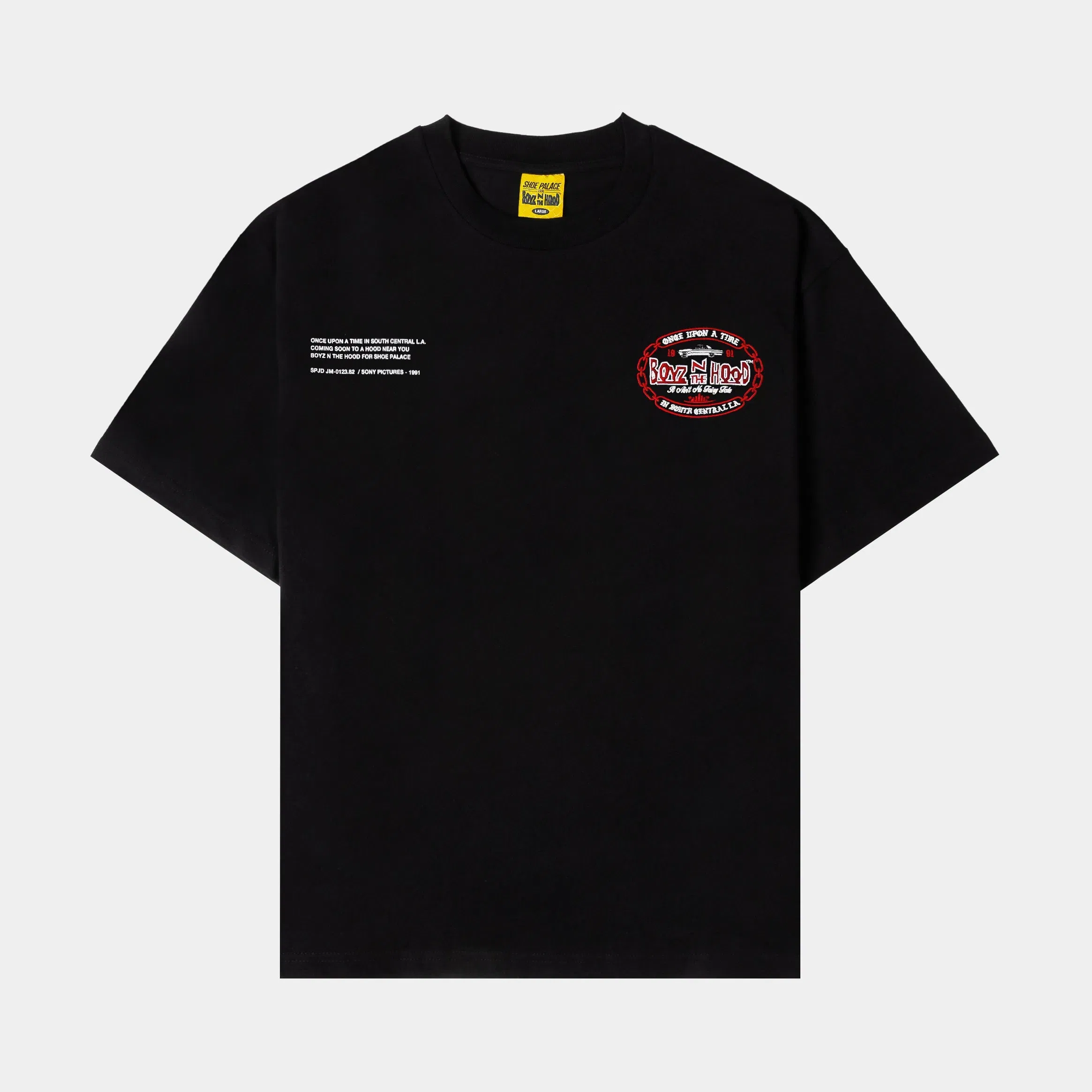 BOYZNTHEHOOD X SP SP x Boyz N The Hood Poster Mens Short Sleeve Shirt (Black/Red)