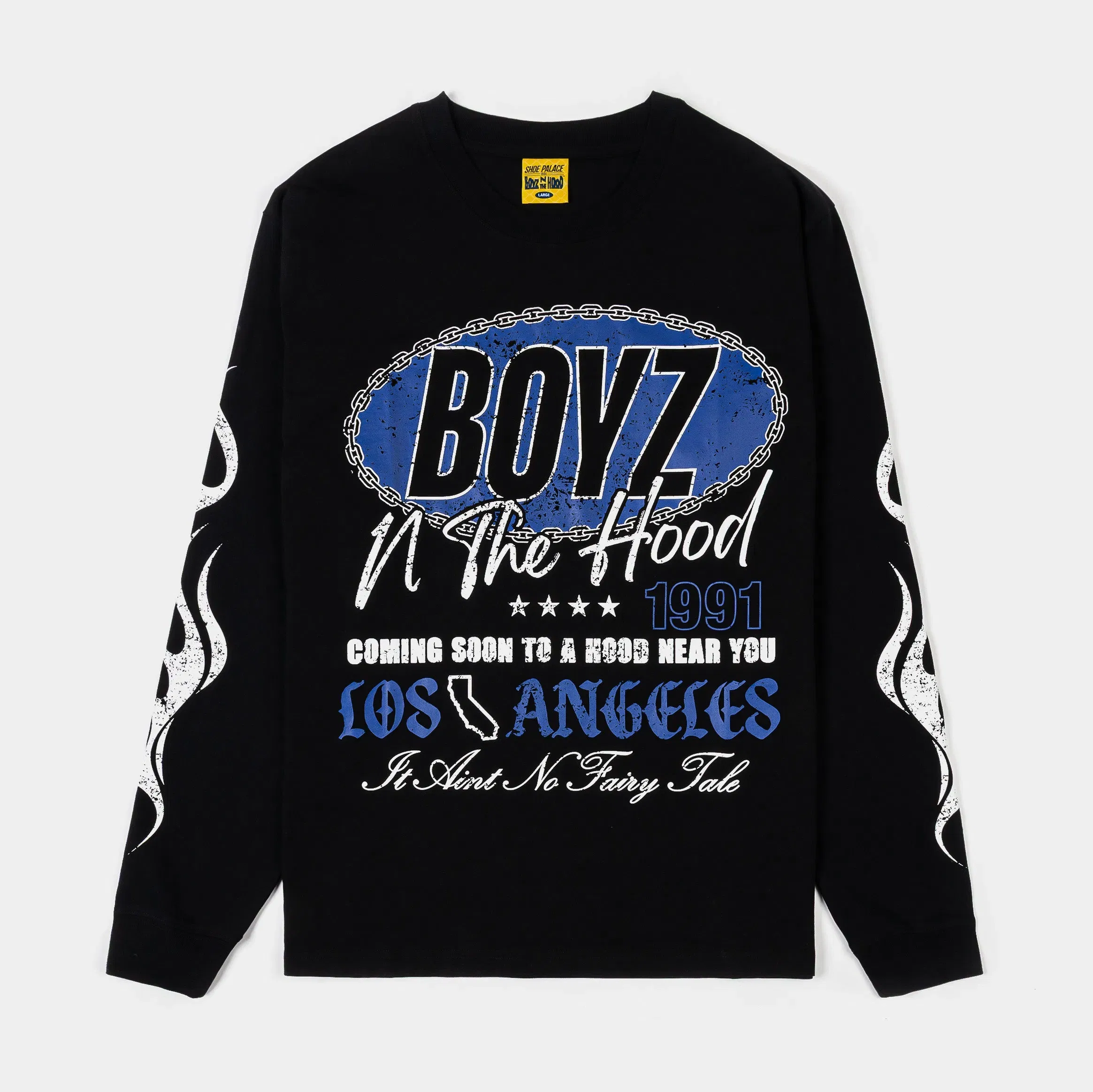 BOYZNTHEHOOD X SP SP x Boyz N The Hood Doughboy Washed Mens Long Sleeve Shirt (Black/Blue)