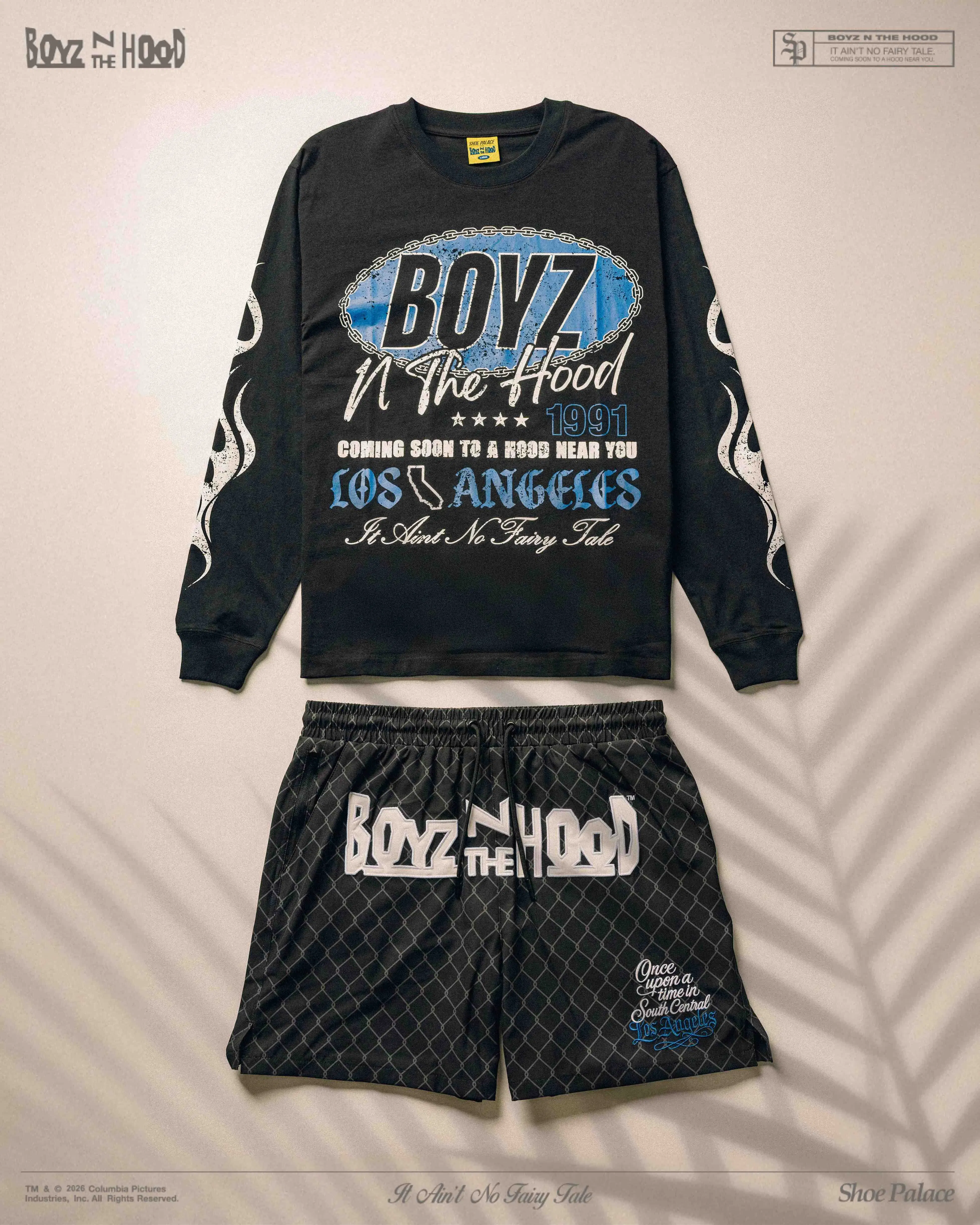 BOYZNTHEHOOD X SP SP x Boyz N The Hood Doughboy Washed Mens Long Sleeve Shirt (Black/Blue)