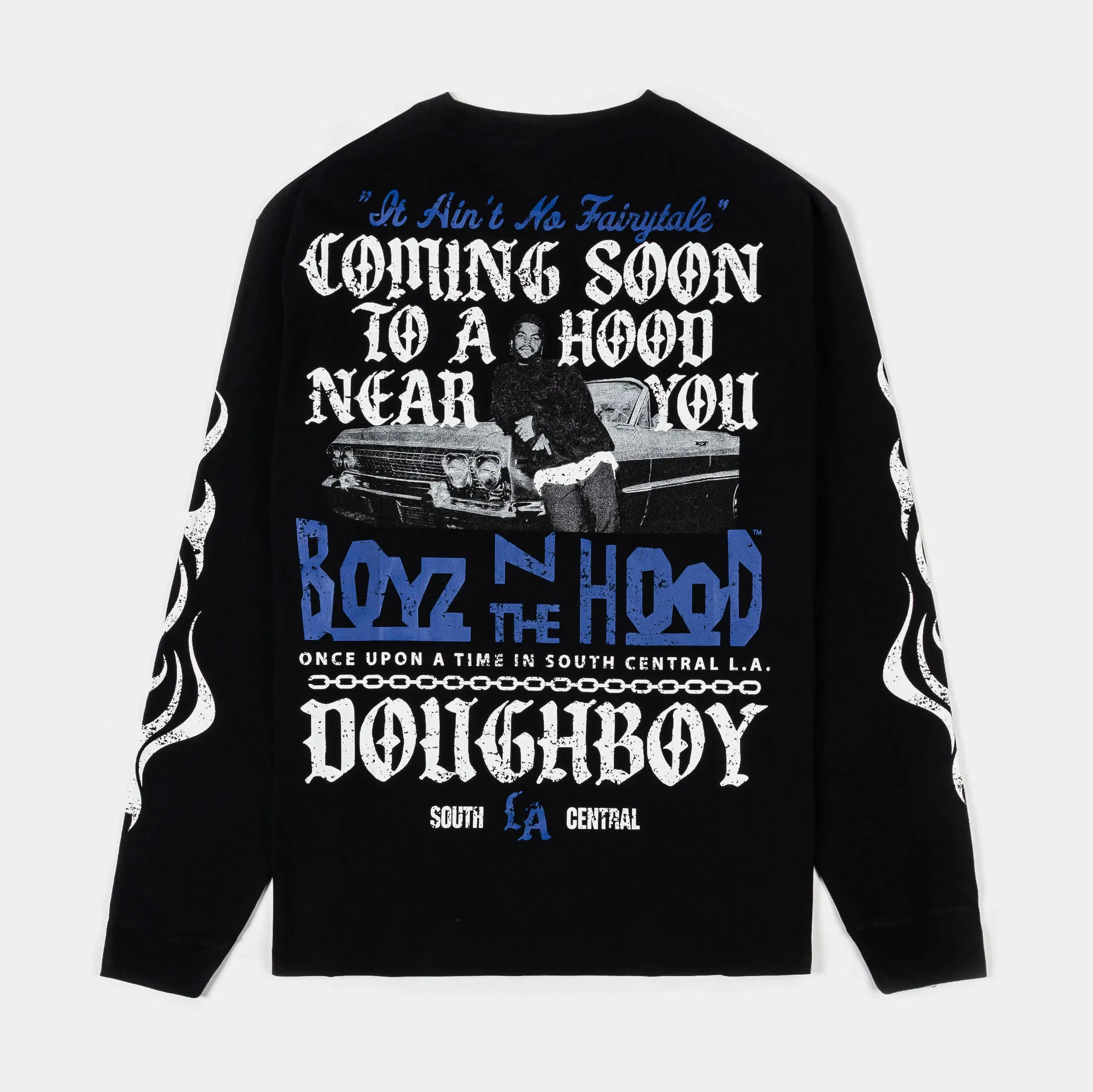 BOYZNTHEHOOD X SP SP x Boyz N The Hood Doughboy Washed Mens Long Sleeve Shirt (Black/Blue)
