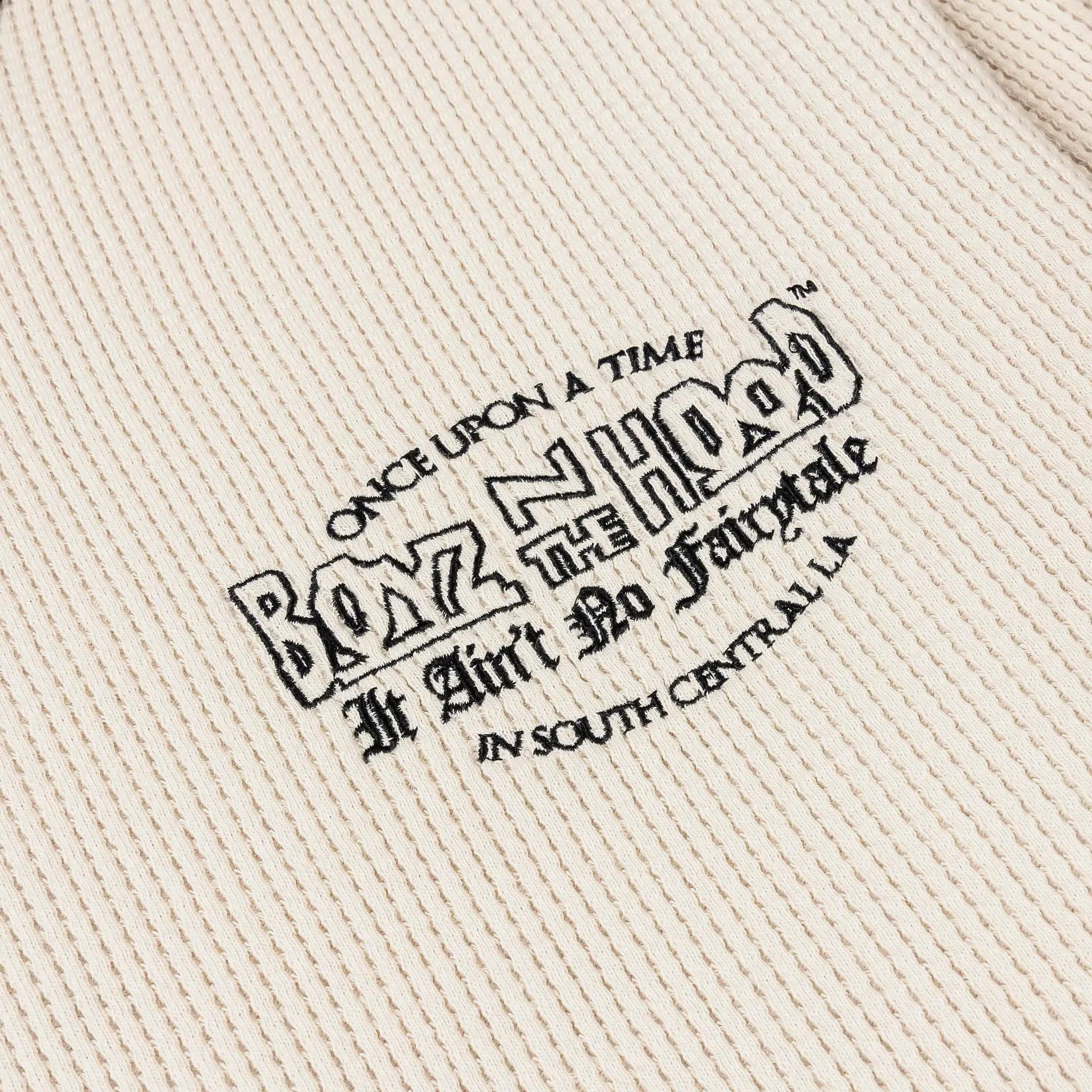 BOYZNTHEHOOD X SP SP x Boyz N The Hood No FairyTale Thermal Mens Long Sleeve Shirt (Cream/Black)