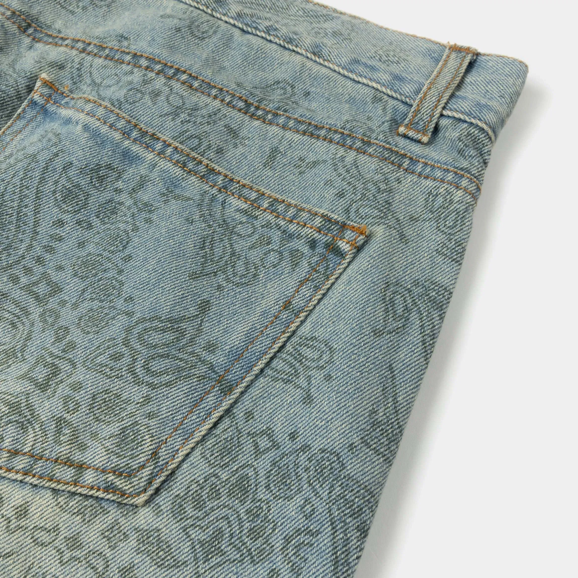 BOYZNTHEHOOD X SP SP x Boyz N The Hood Stop The Violence Denim Mens Shorts (Blue)