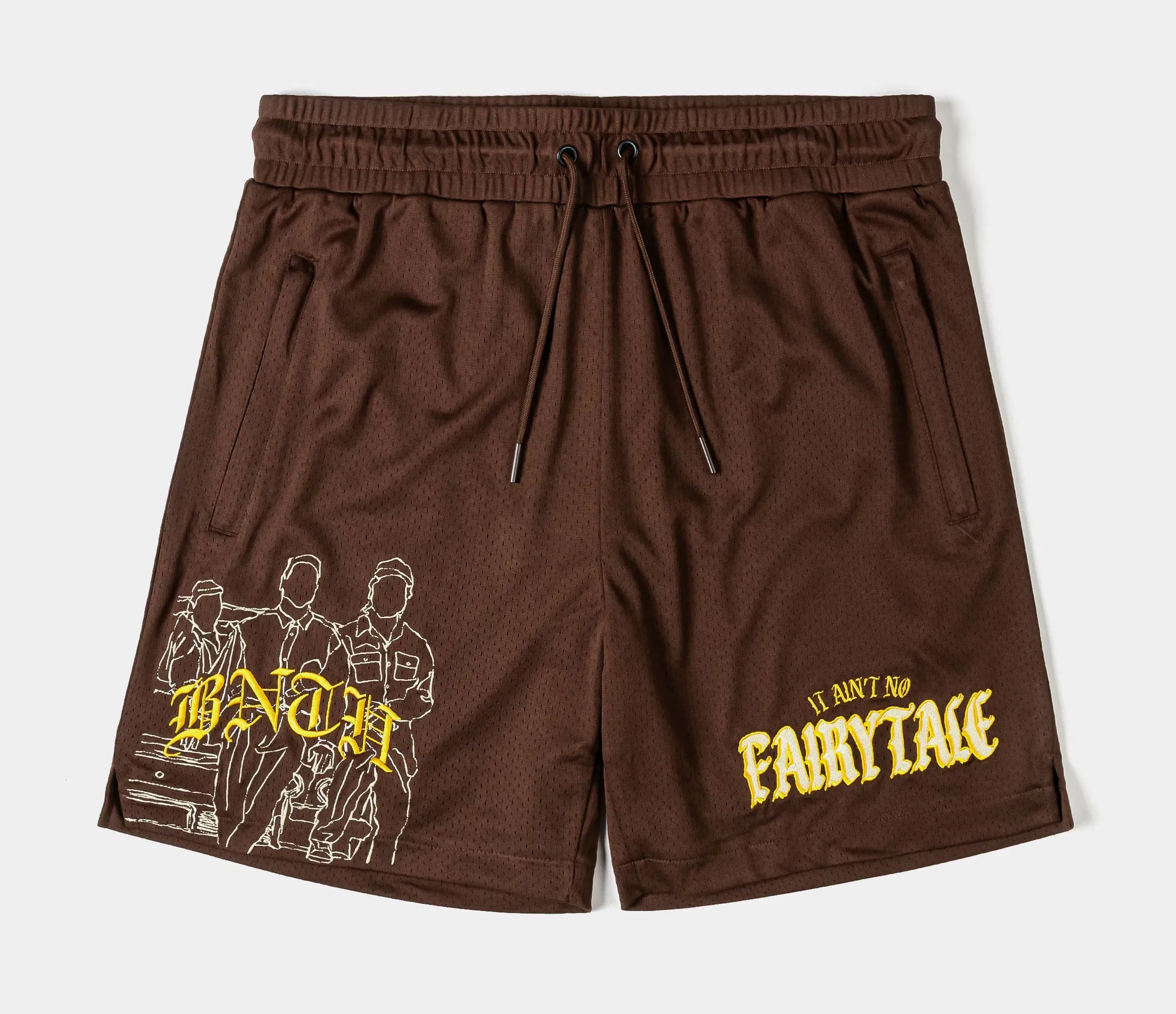 BOYZNTHEHOOD X SP SP x Boyz N The Hood No FairyTale Mesh Mens Shorts (Brown/Yellow)
