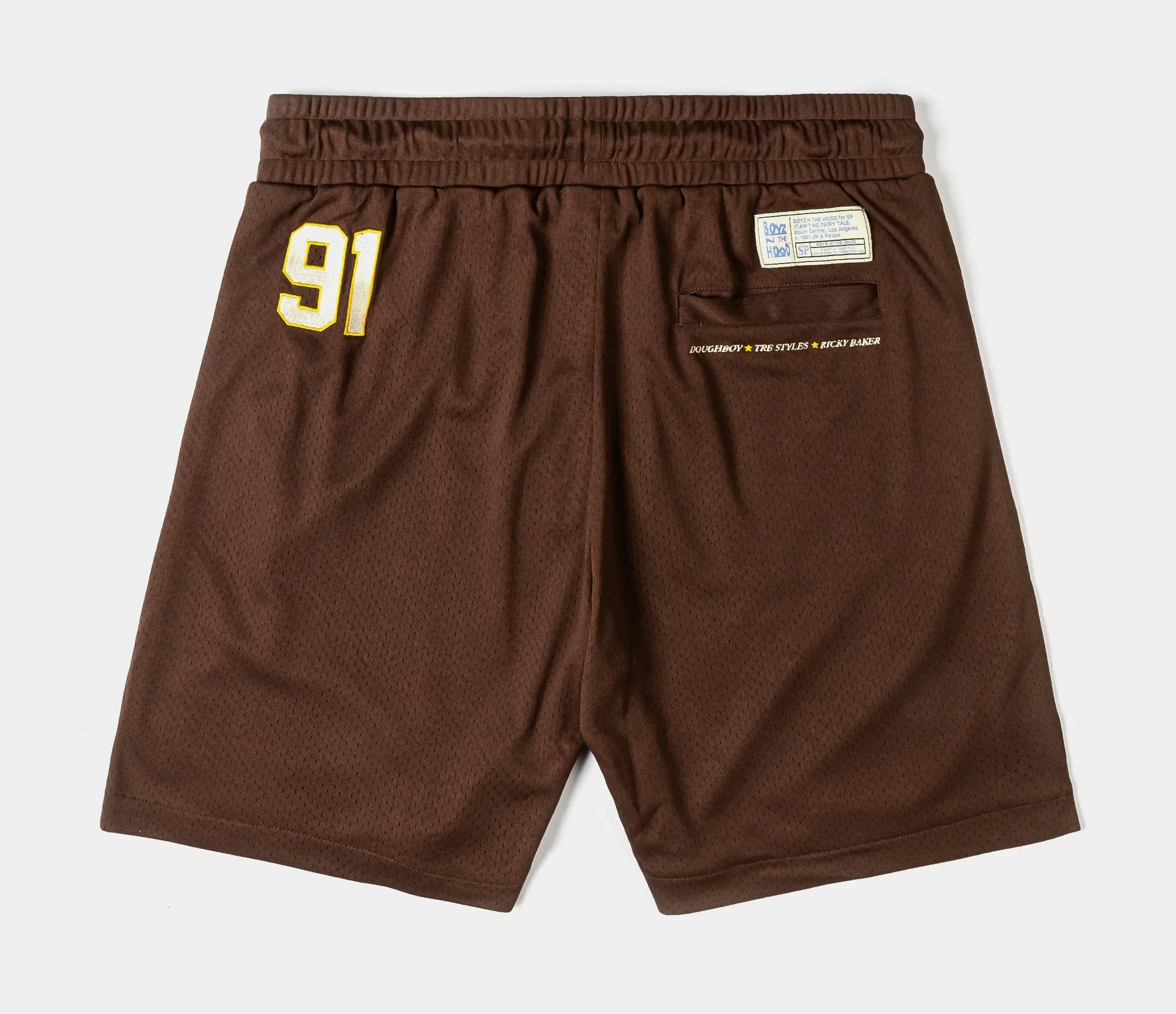 BOYZNTHEHOOD X SP SP x Boyz N The Hood No FairyTale Mesh Mens Shorts (Brown/Yellow)