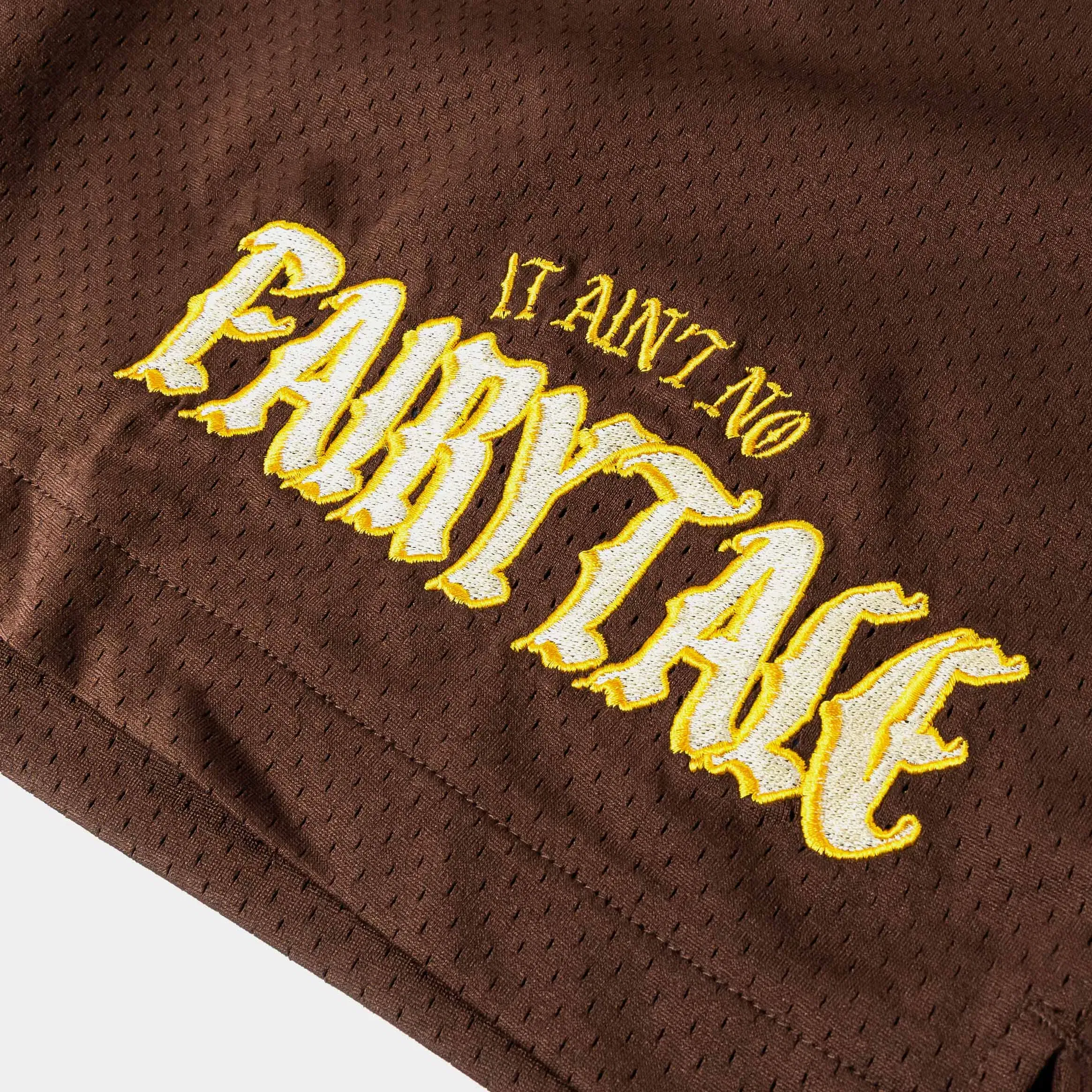 BOYZNTHEHOOD X SP SP x Boyz N The Hood No FairyTale Mesh Mens Shorts (Brown/Yellow)