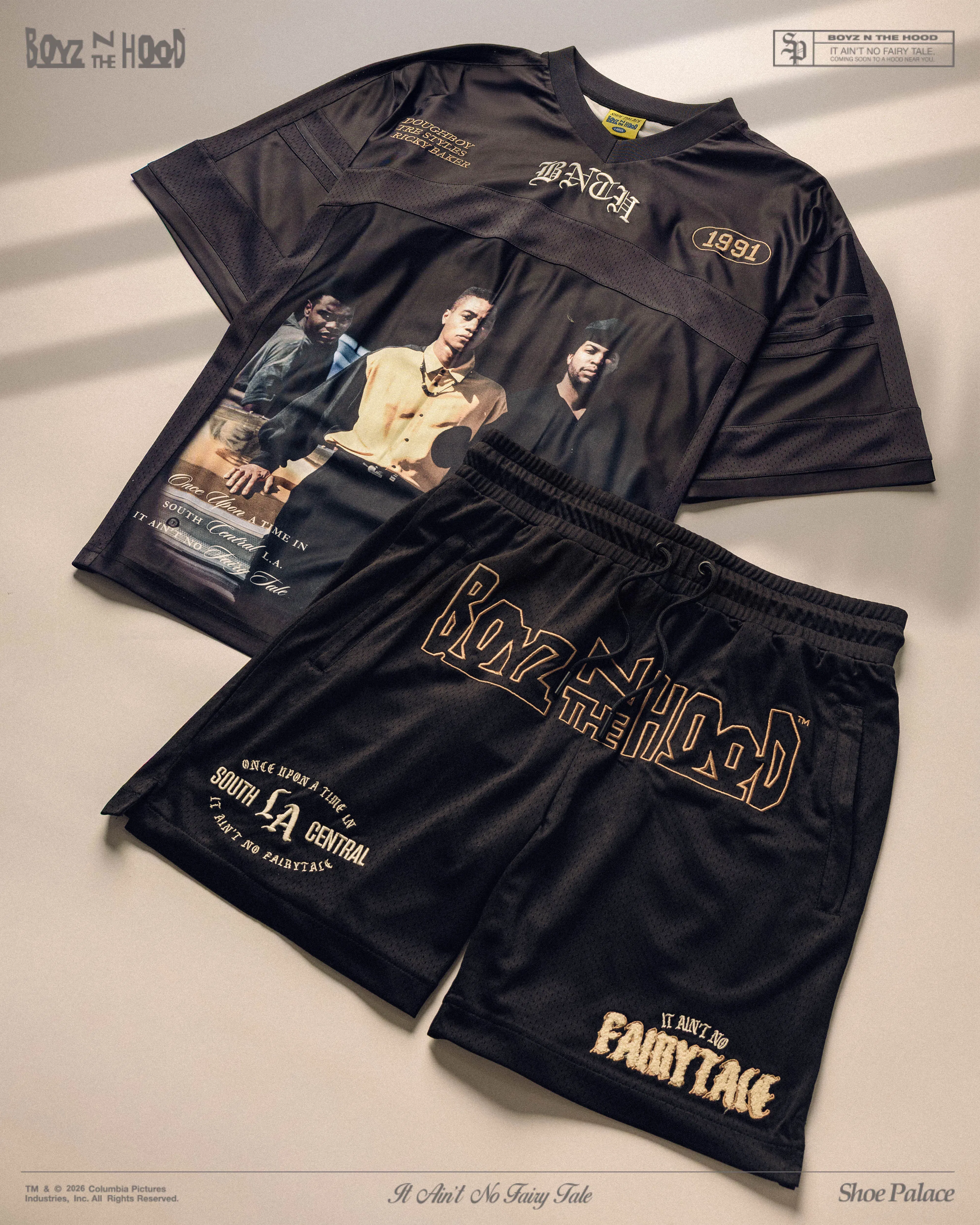 BOYZNTHEHOOD X SP SP x Boyz N The Hood No FairyTale Mesh Mens Shorts (Black/Brown)