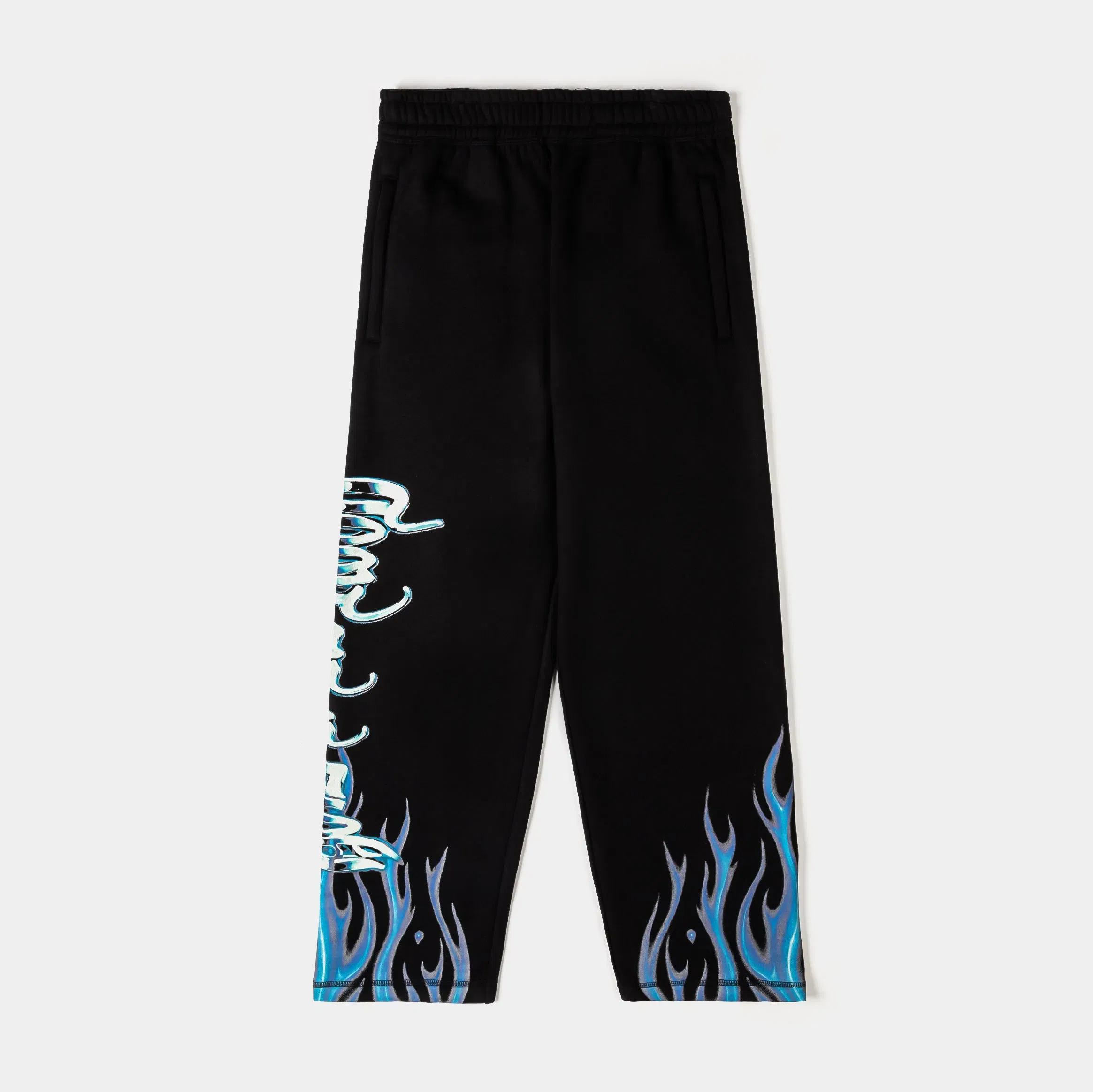 BOYZNTHEHOOD X SP SP x Boyz N The Hood Flames Fleece Mens Sweatpants (Black/Blue)
