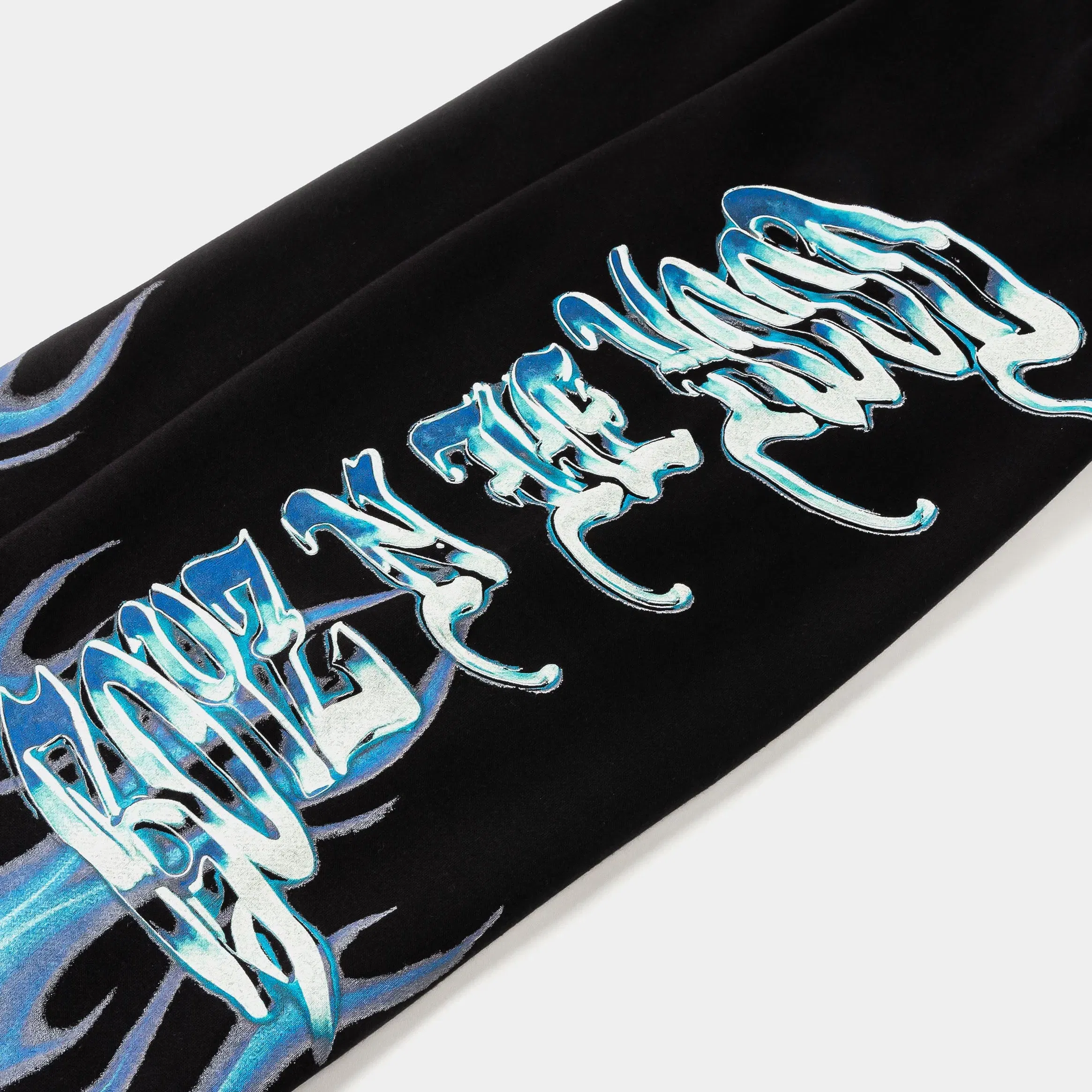 BOYZNTHEHOOD X SP SP x Boyz N The Hood Flames Fleece Mens Sweatpants (Black/Blue)