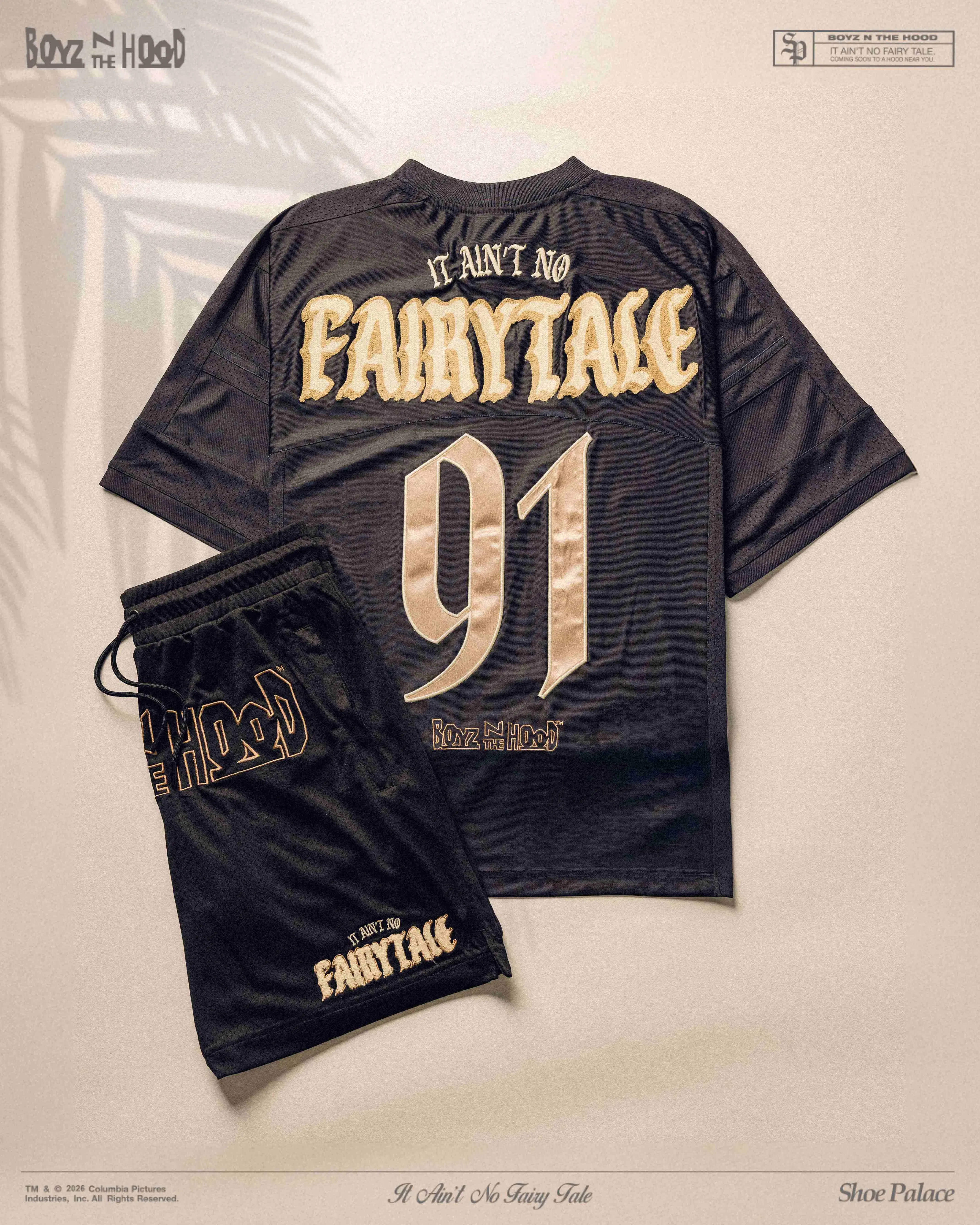 BOYZNTHEHOOD X SP SP x Boyz N The Hood Mesh Mens Jersey (Black/Beige)