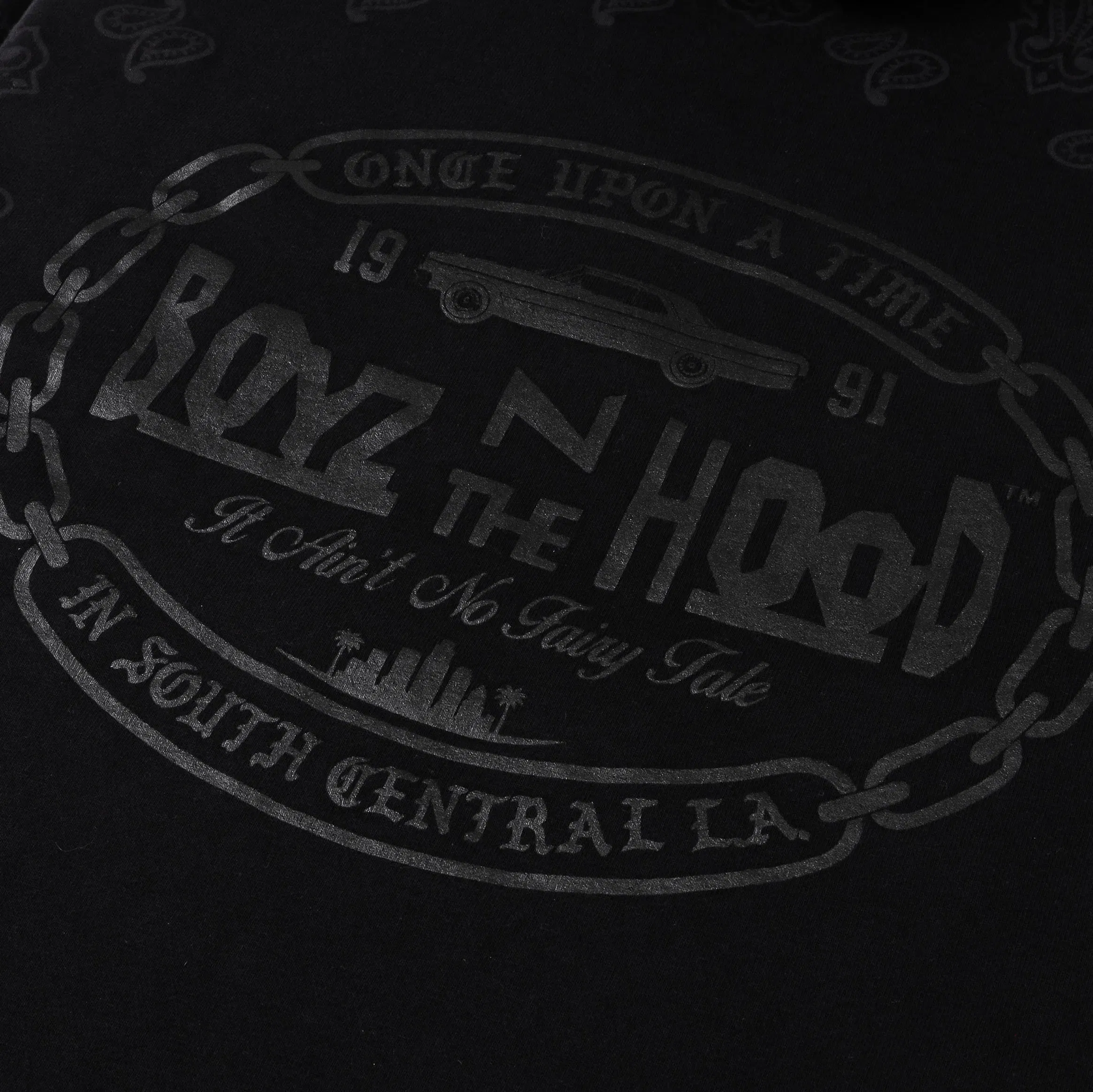 BOYZNTHEHOOD X SP SP x Boyz N The Hood Paisley Pullover Mens Hoodie (Black/White)