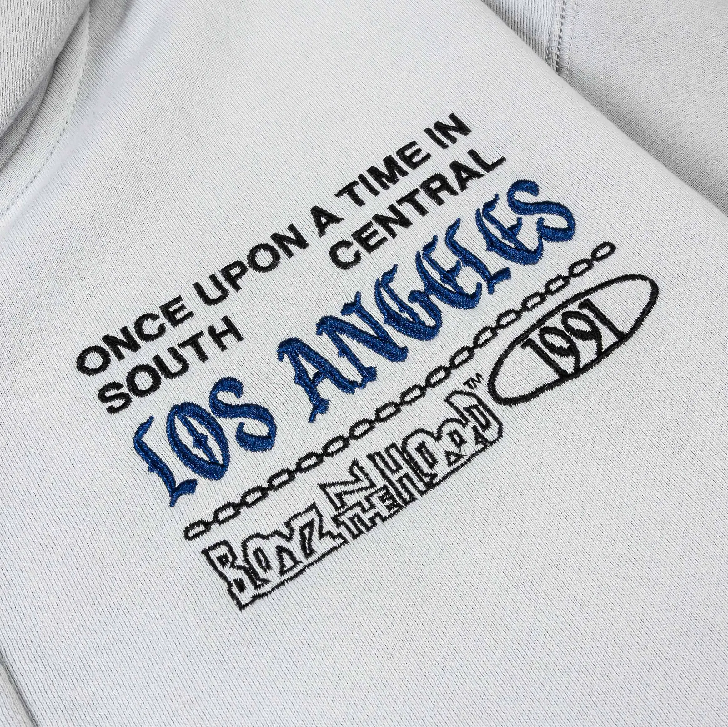 BOYZNTHEHOOD X SP SP x Boyz N The Hood Zip Up Mens Hoodie (Grey/Blue)