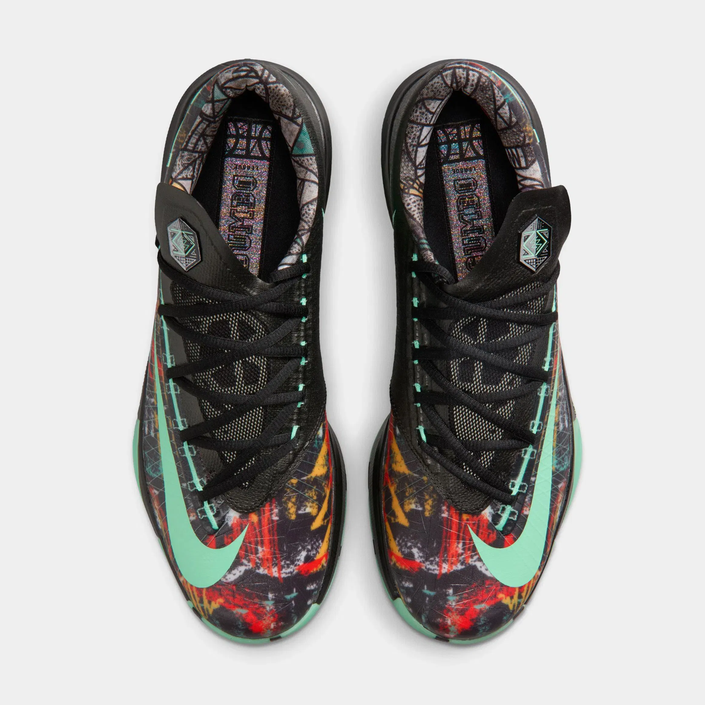 Nike Zoom KD 6 All Star Illusion Mens Basketball Shoes (Muticolor/Green Glow/Black)