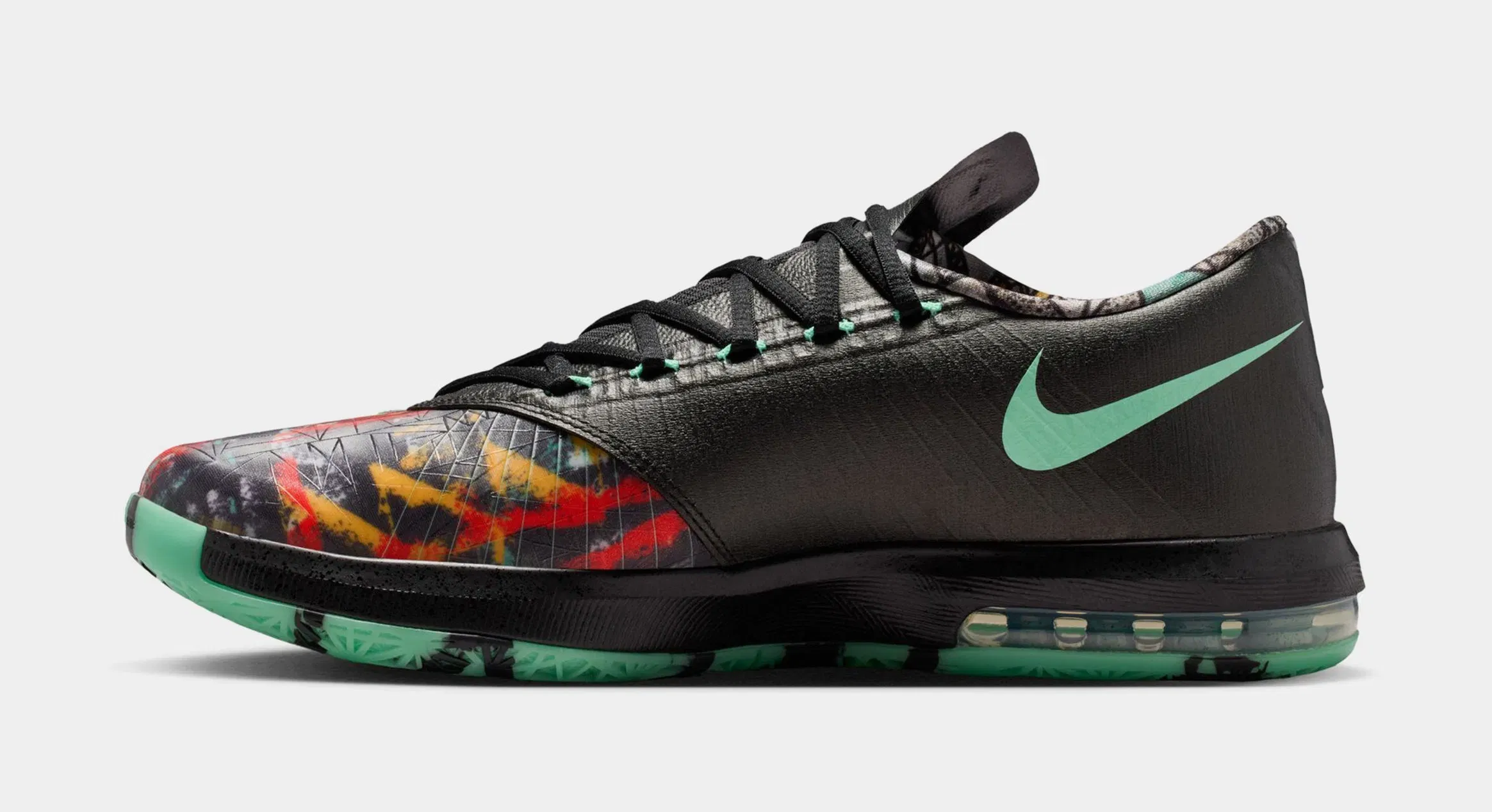 Nike Zoom KD 6 All Star Illusion Mens Basketball Shoes (Muticolor/Green Glow/Black)