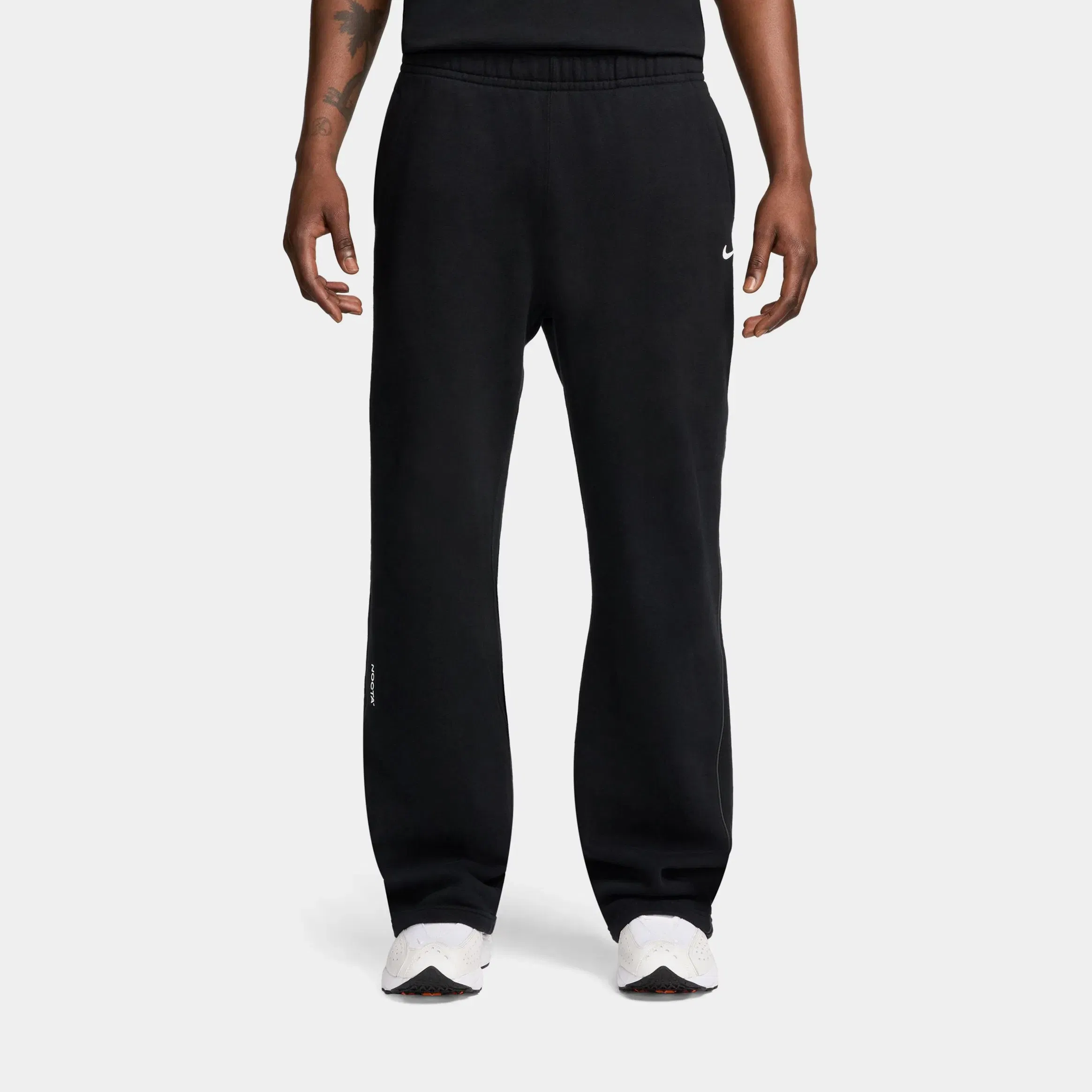 Nike Nocta Fleece CS Open Hem Mens Sweatpants (Black/Black/White)
