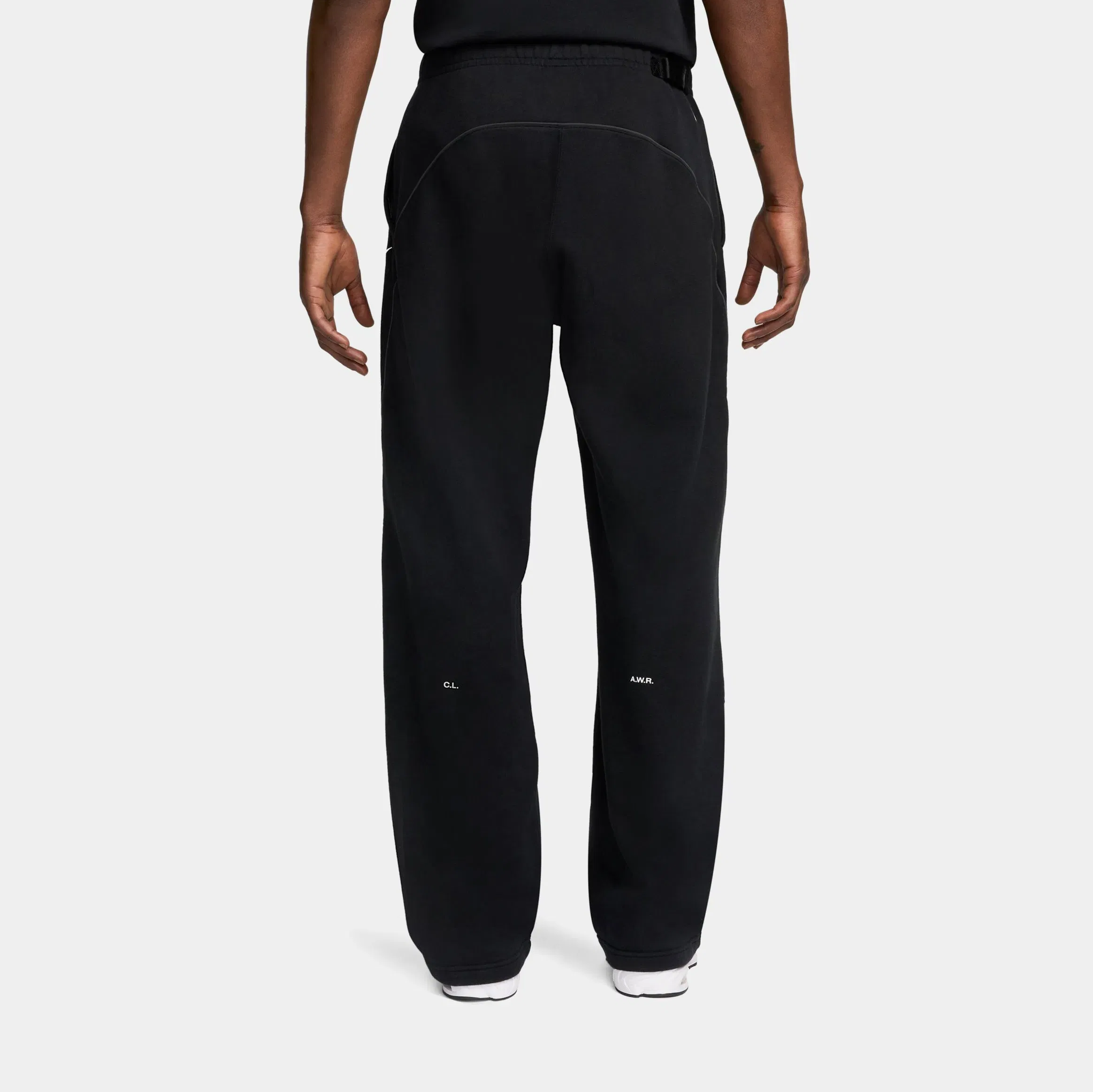 Nike Nocta Fleece CS Open Hem Mens Sweatpants (Black/Black/White)