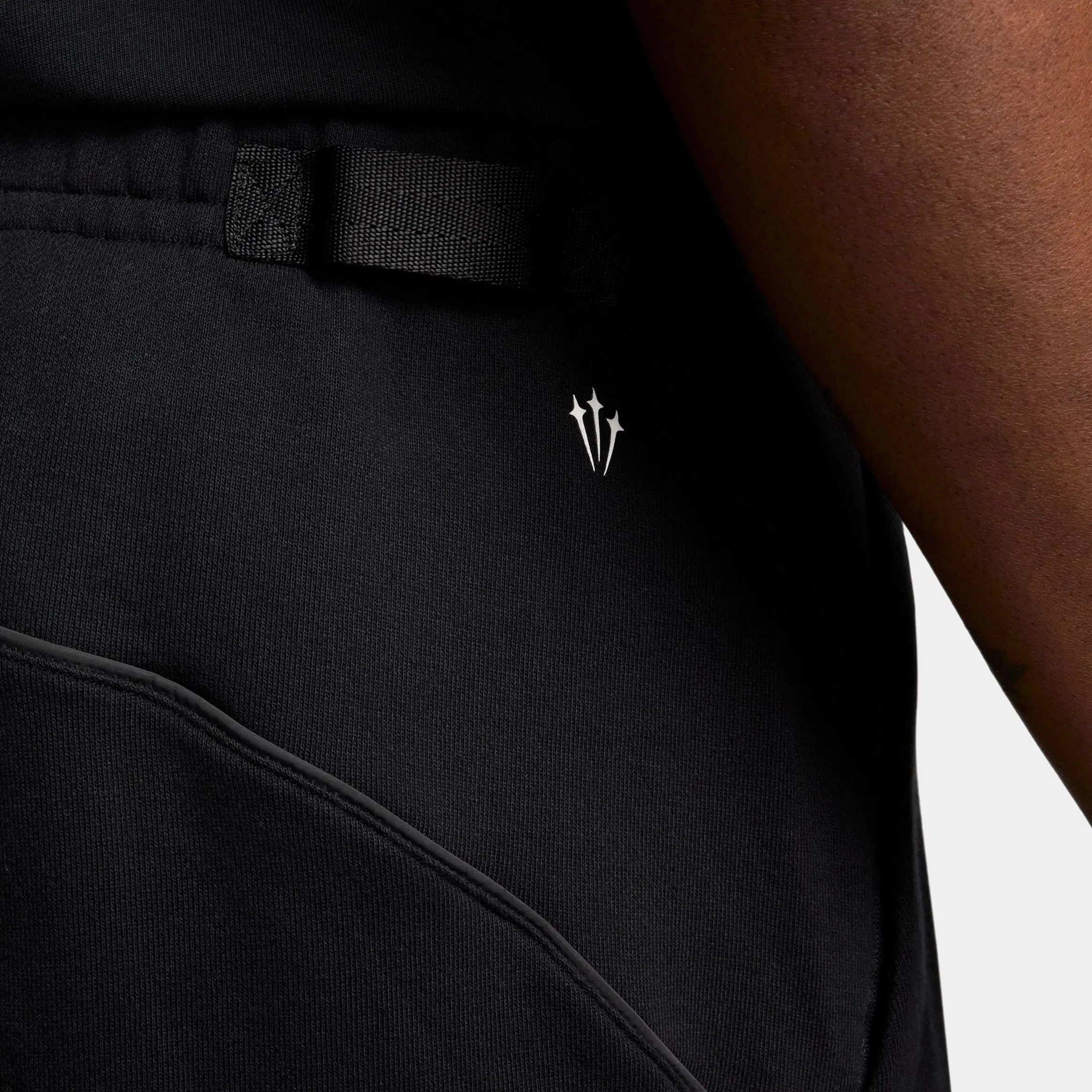 Nike Nocta Fleece CS Open Hem Mens Sweatpants (Black/Black/White)