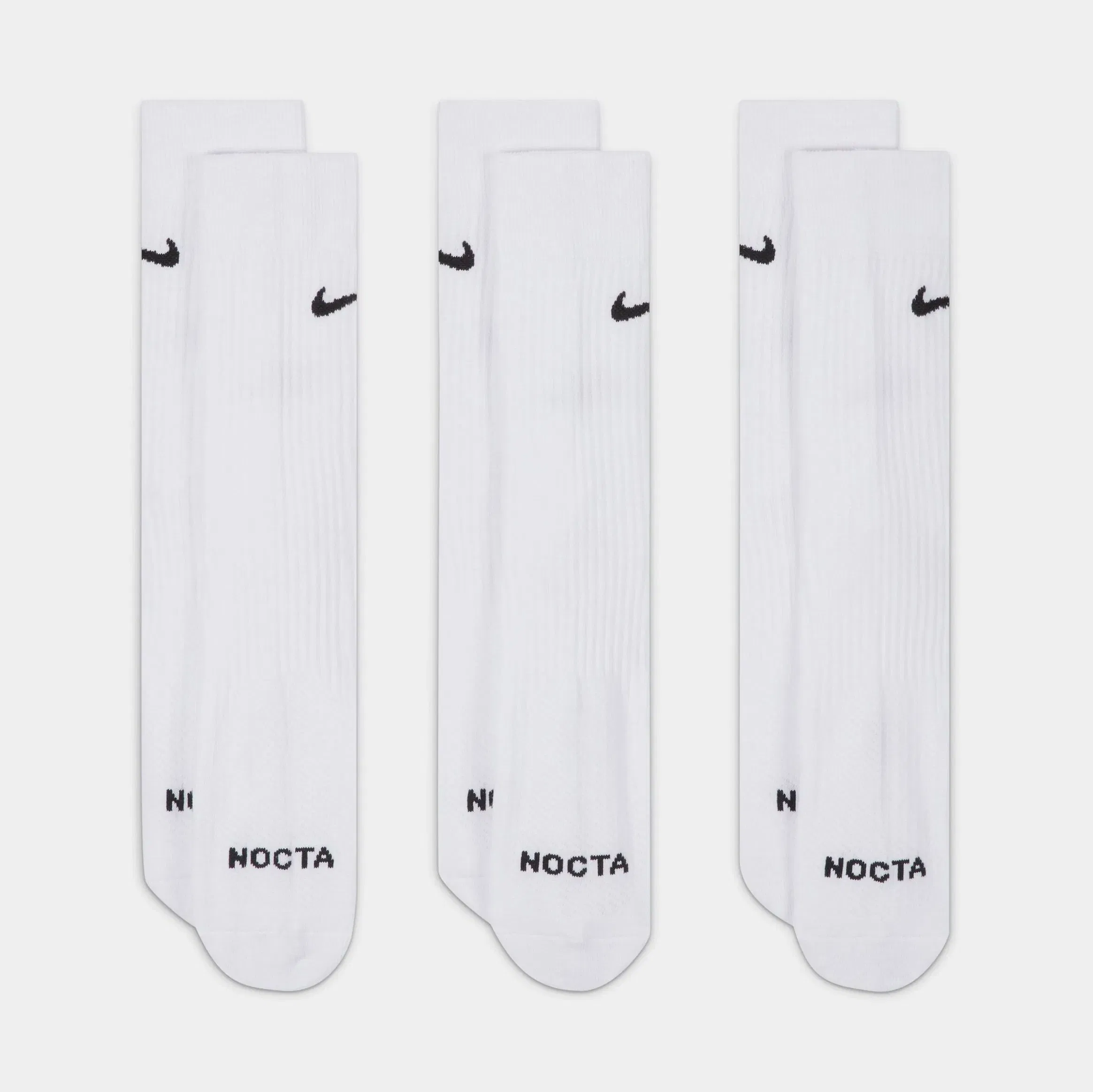 Nike NOCTA 3 Pack Crew Mens Socks (White)