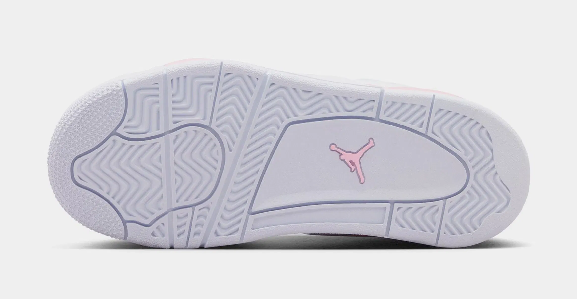 Air Jordan 4 Retro Medium Soft Pink Preschool Lifestyle Shoes (White/Medium Soft Pink/Half Blue)