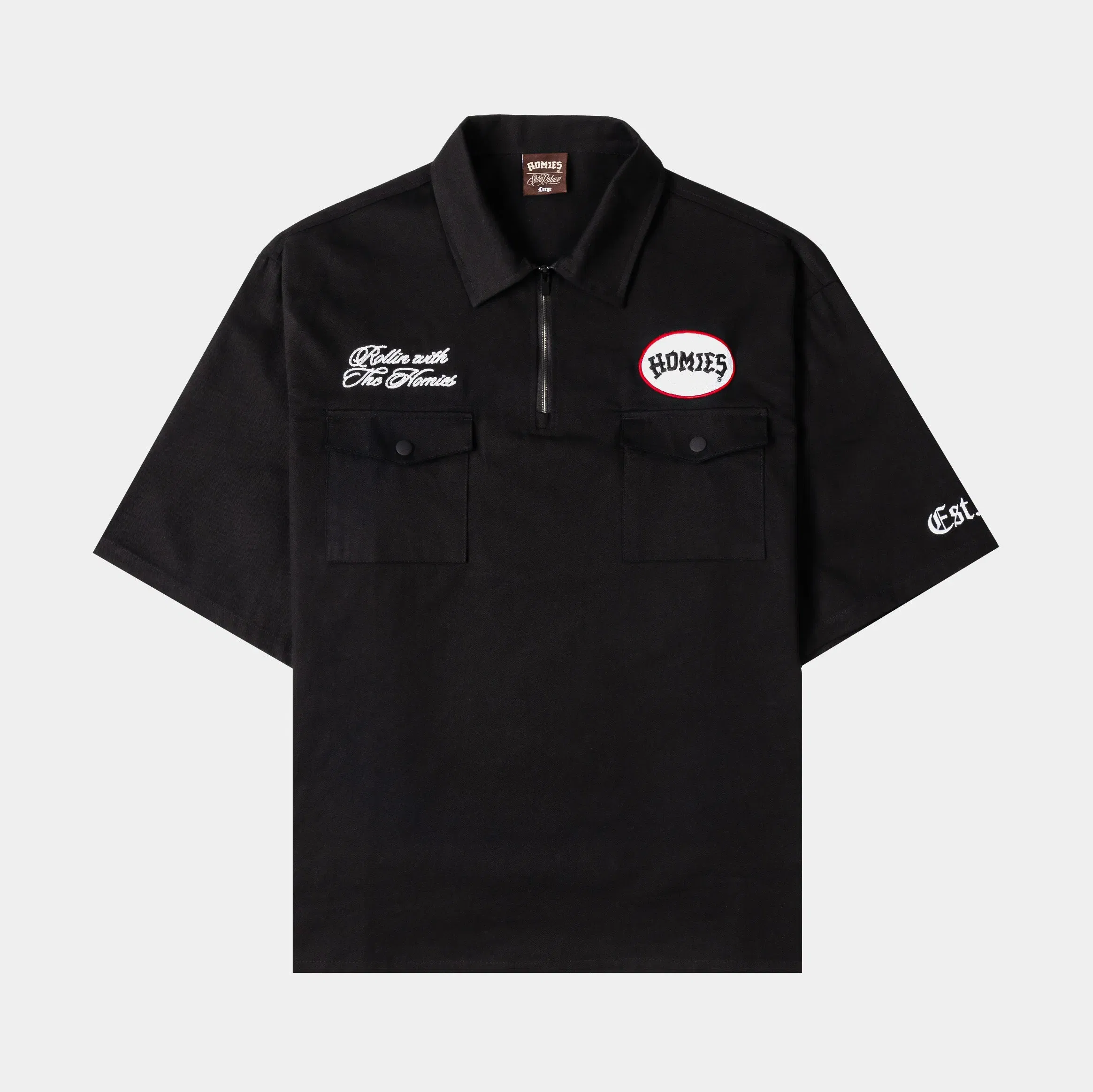 HOMIES X SP SP x Homies Work Mens Short Sleeve Shirt (Black/White)