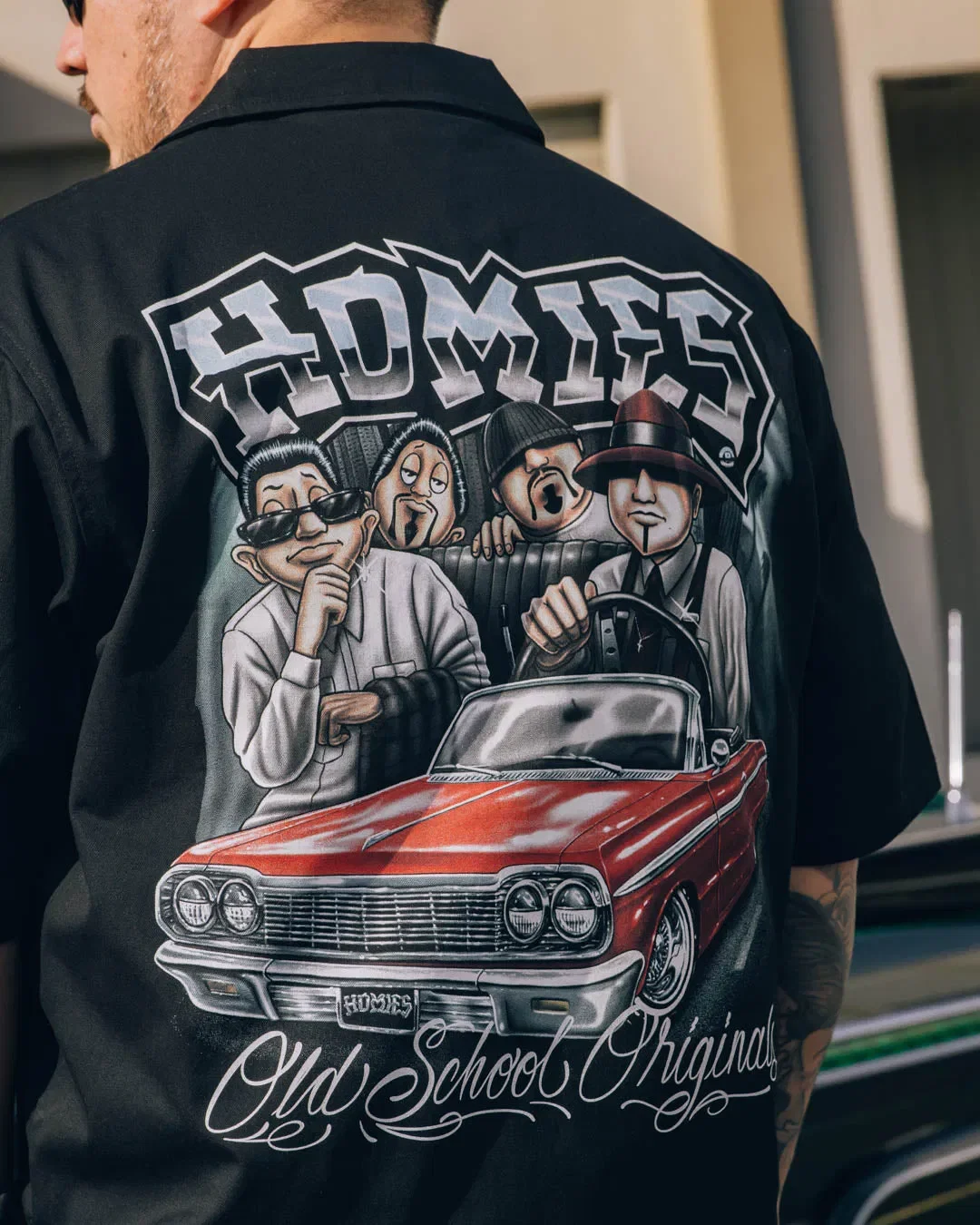 HOMIES X SP SP x Homies Work Mens Short Sleeve Shirt (Black/White)