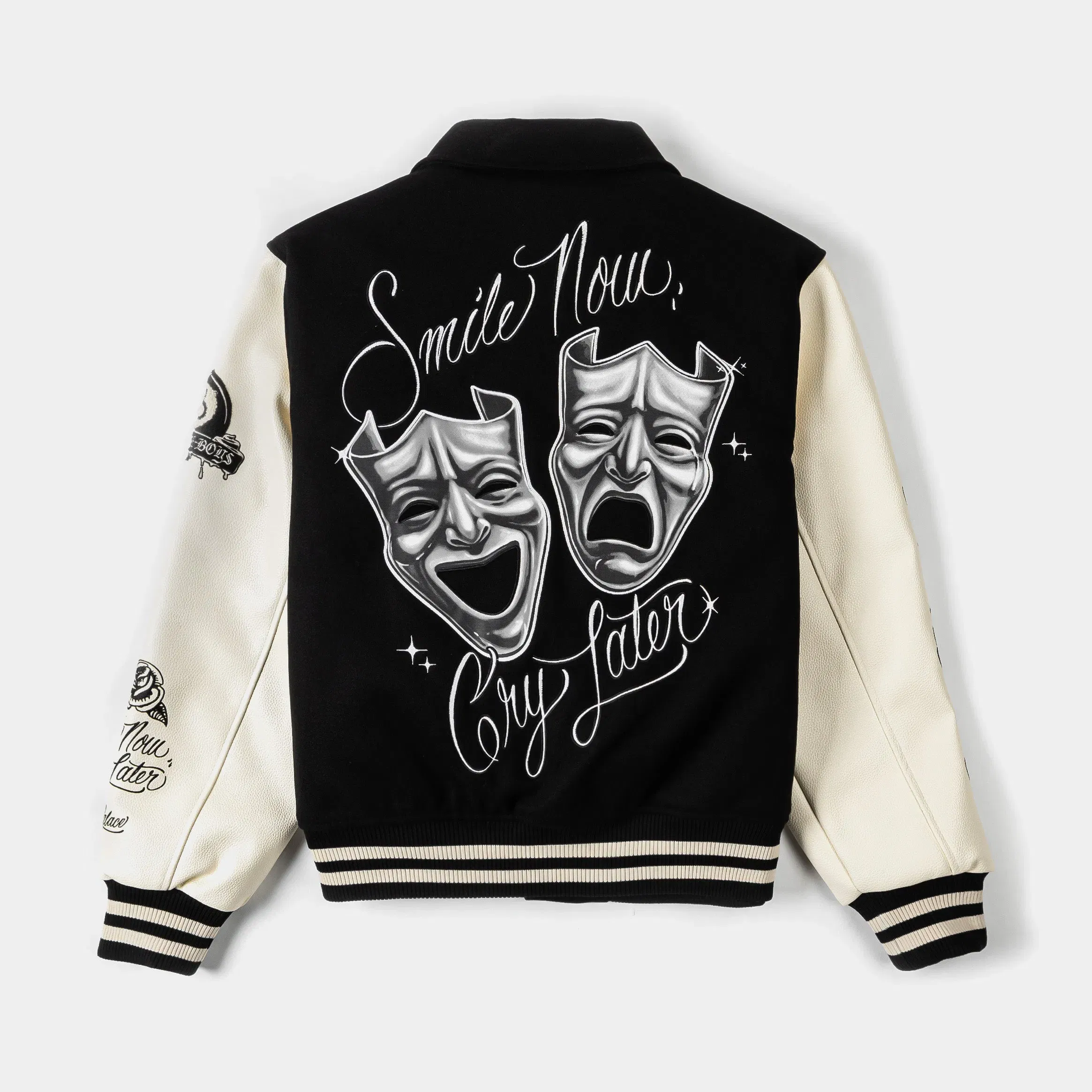 HOMIES X SP SP x Homies Varsity Mens Jacket (Black/White)