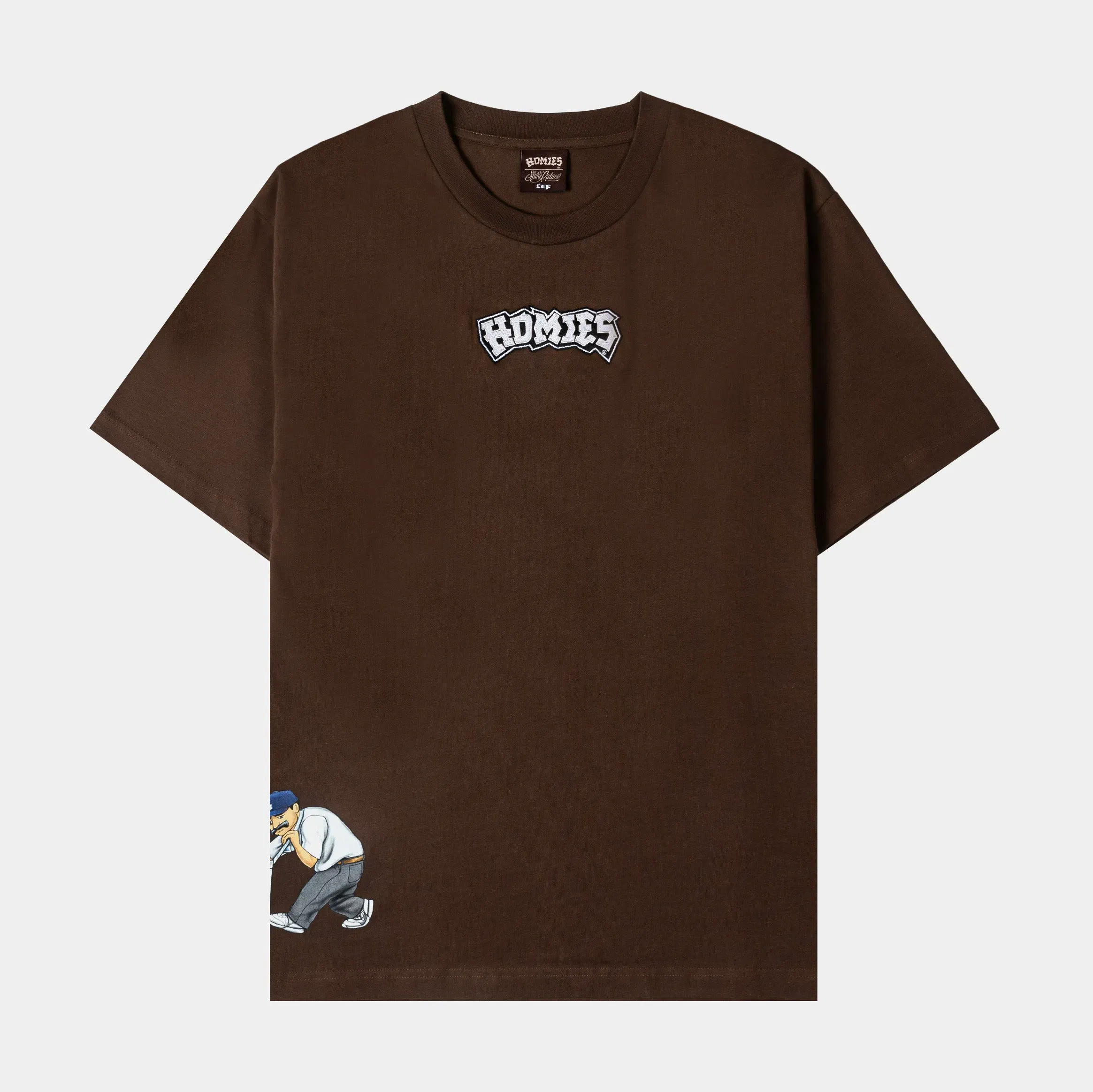 HOMIES X SP SP x Homies Old Skool Mens Short Sleeve Shirt (Brown/White)