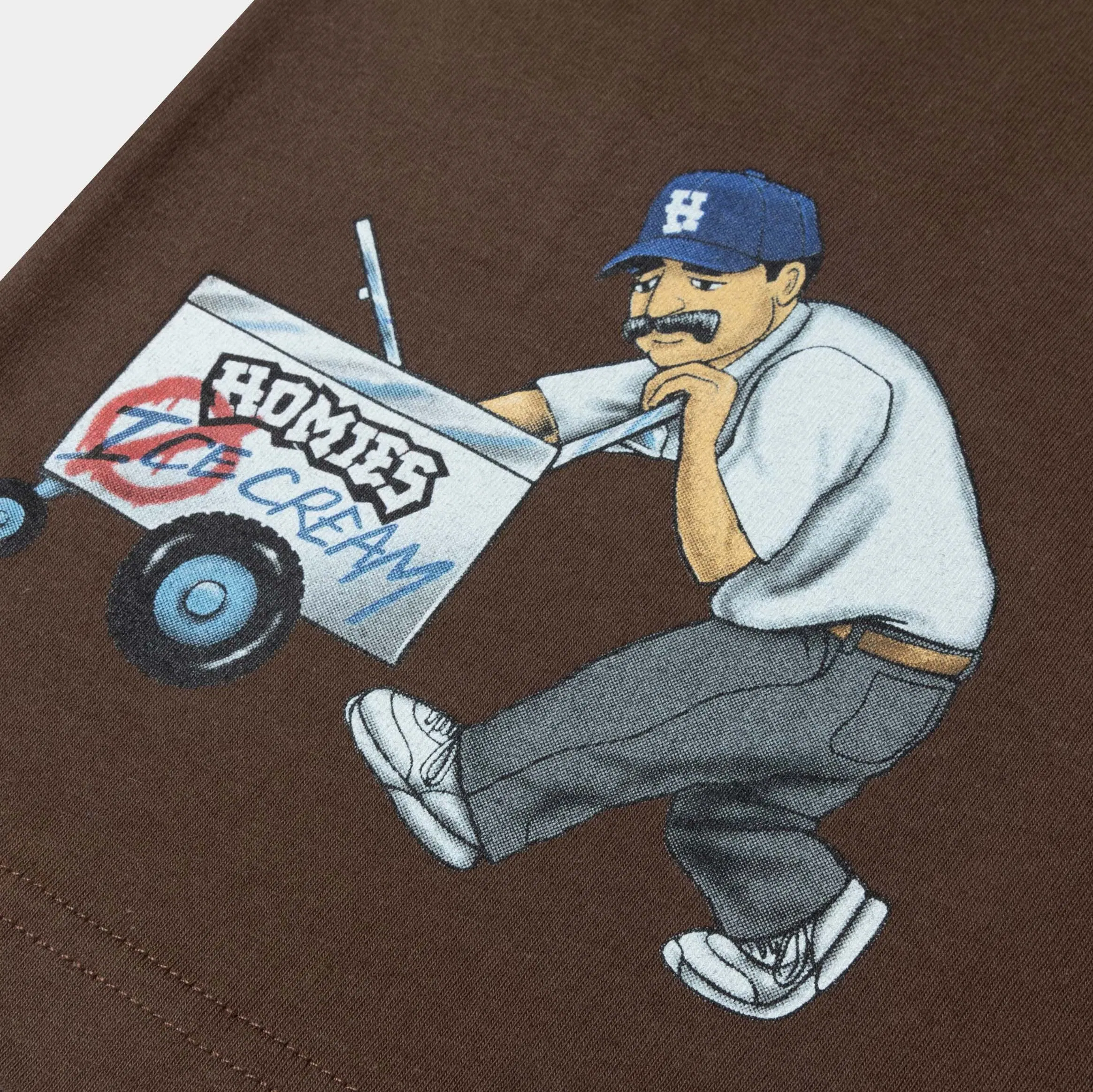 HOMIES X SP SP x Homies Old Skool Mens Short Sleeve Shirt (Brown/White)